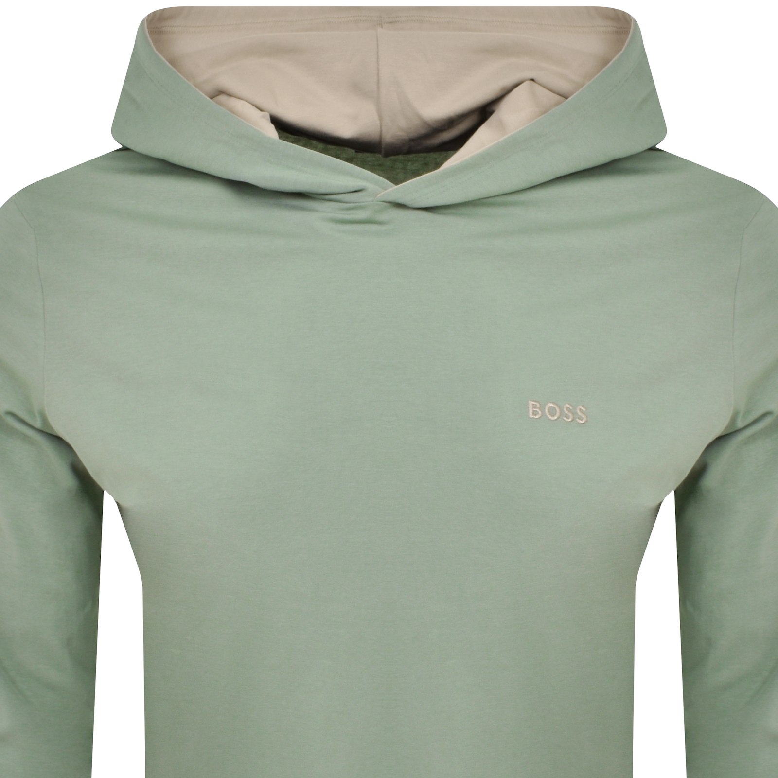 Shop Boss Business Boss Long Sleeve Hooded T Shirt Green