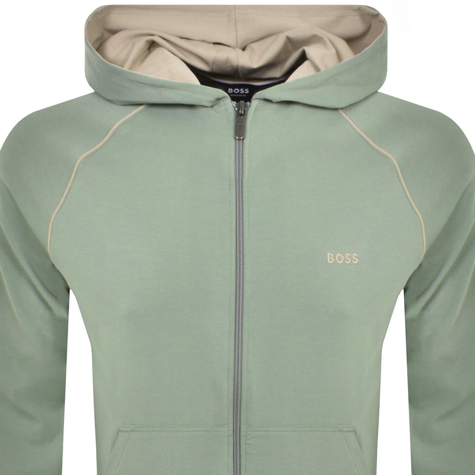 Shop Boss Business Boss Mix And Match Full Zip Hoodie Green