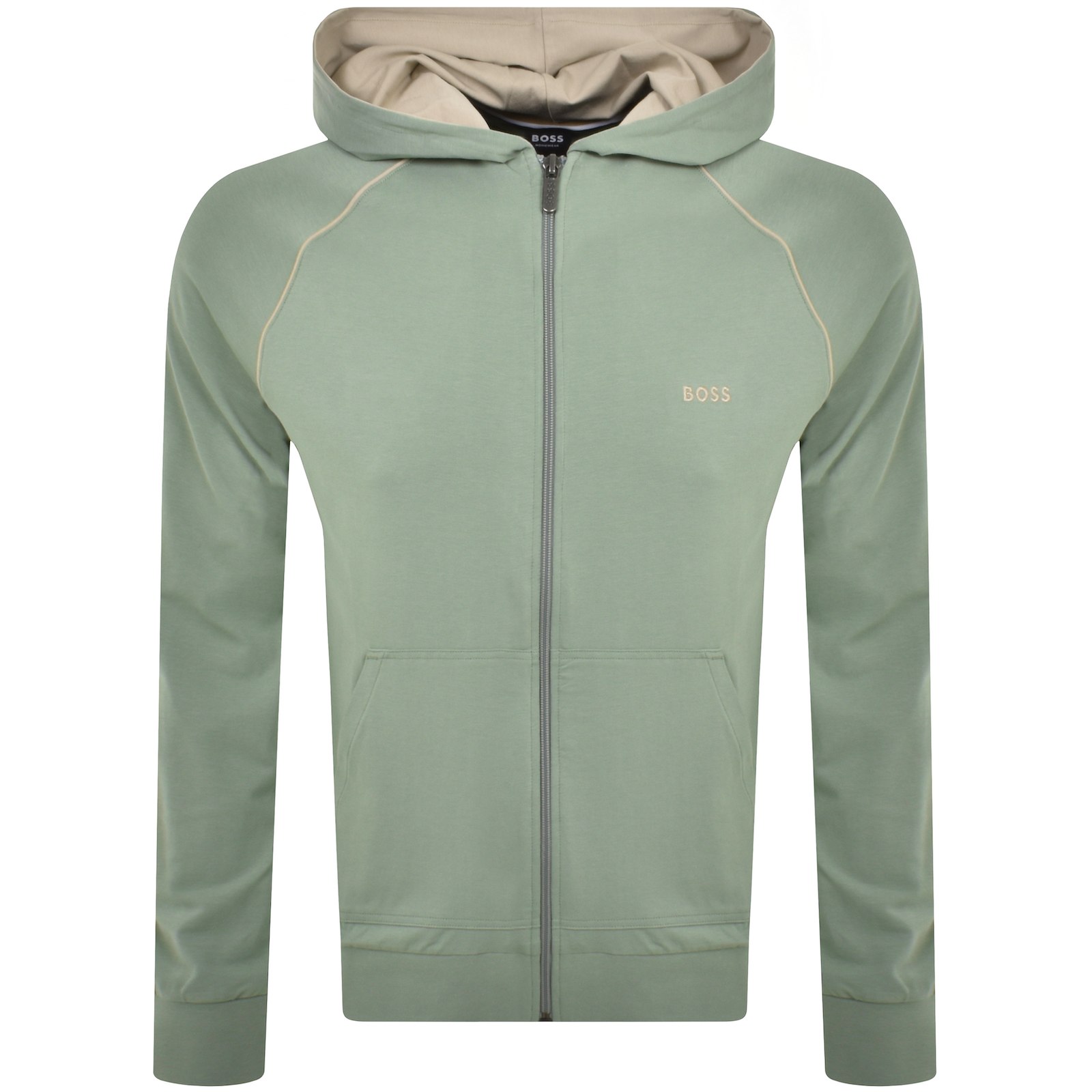 Shop Boss Business Boss Mix And Match Full Zip Hoodie Green