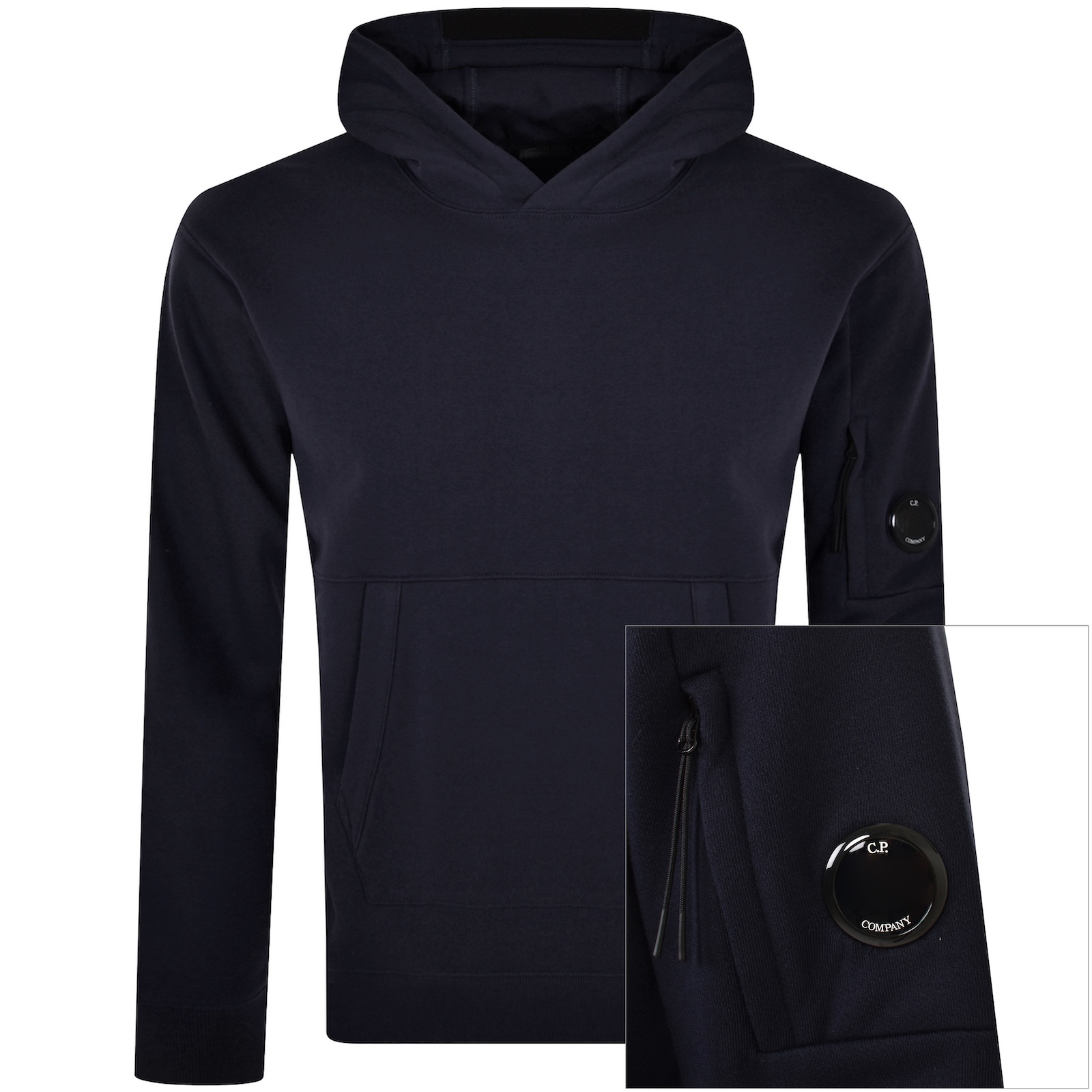 Shop C P Company Cp Company Diagonal Hoodie Navy