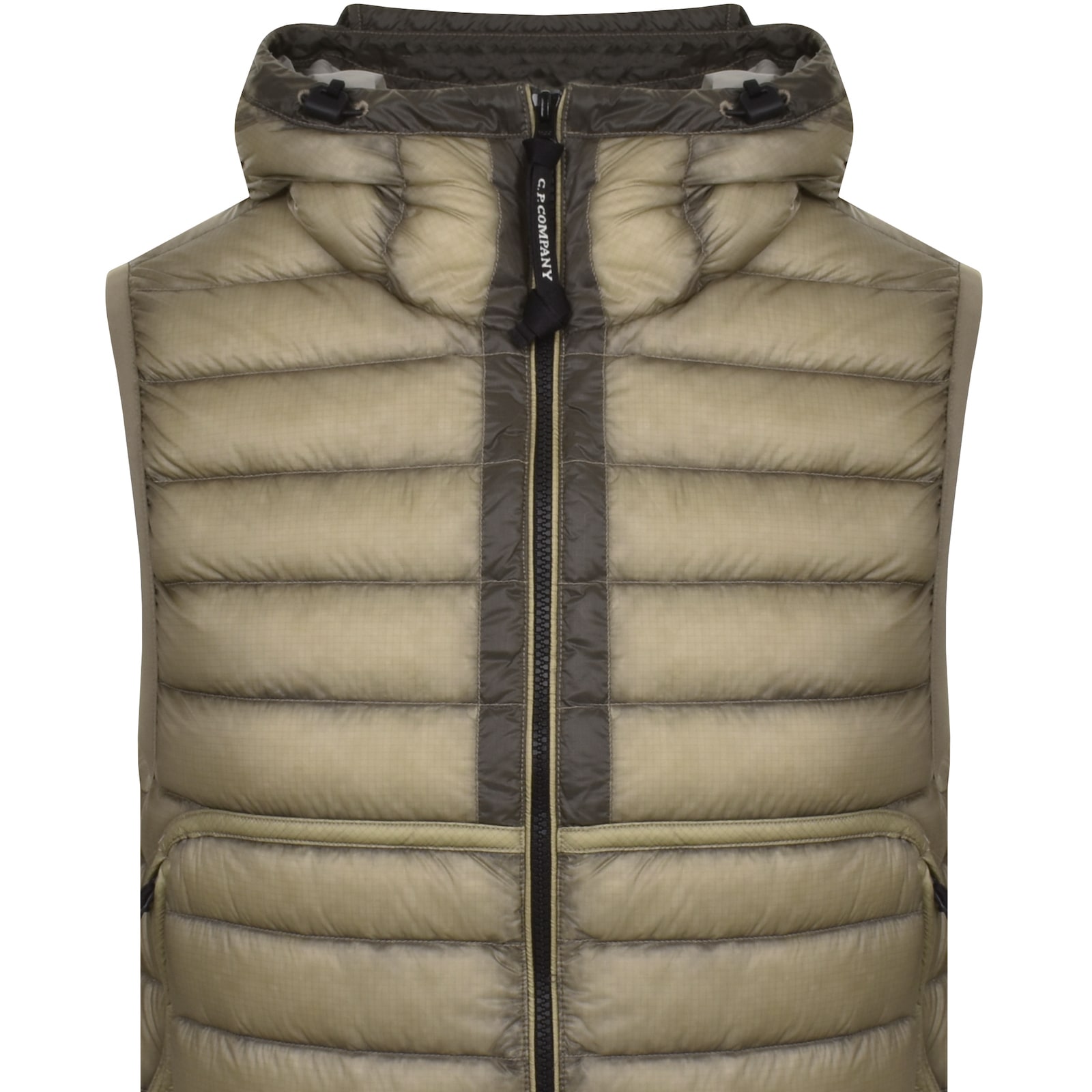 Shop C P Company Cp Company Goggle Down Gilet Khaki