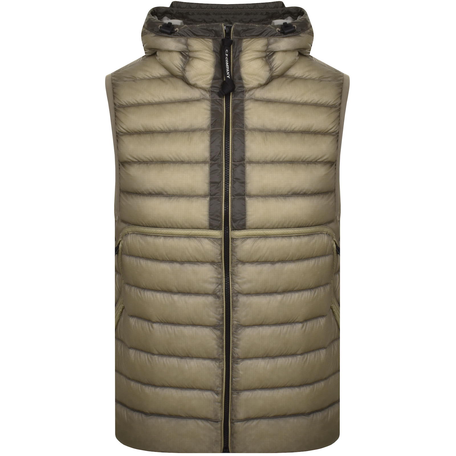 Shop C P Company Cp Company Goggle Down Gilet Khaki