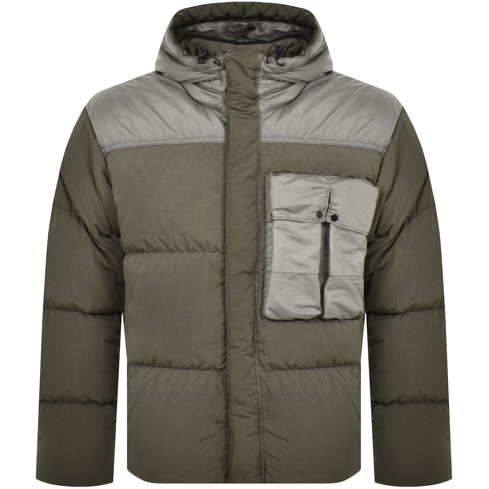 C.p. Company Cp Company Goggle Down Jacket Grey In Grey