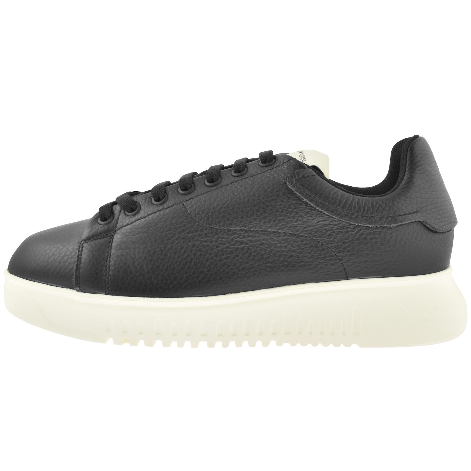 Shop Armani Collezioni Emporio Armani Logo Trainers Black