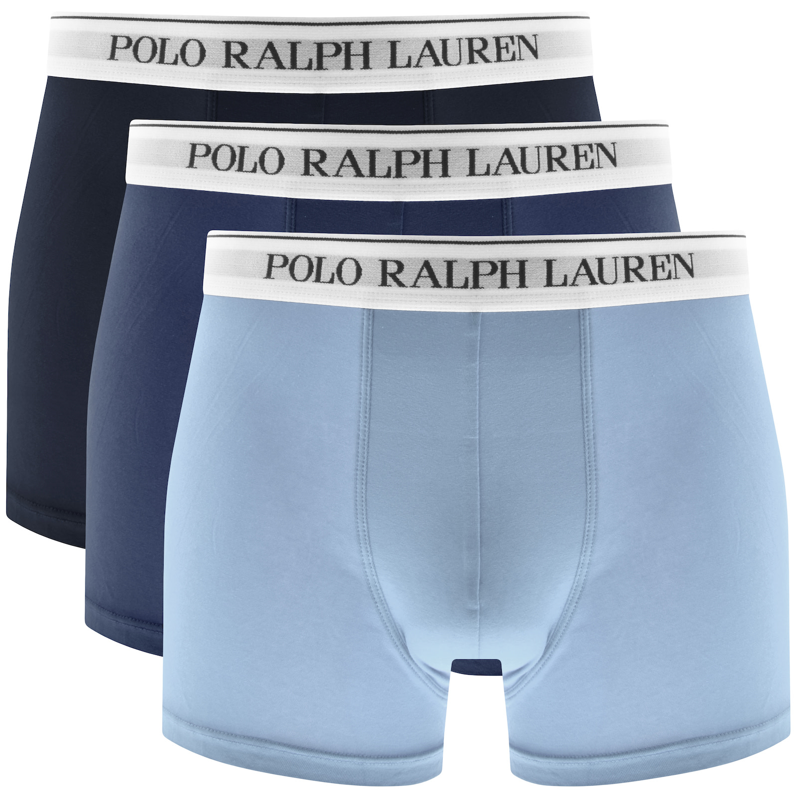 Shop Ralph Lauren Underwear 3 Pack Trunks Blue