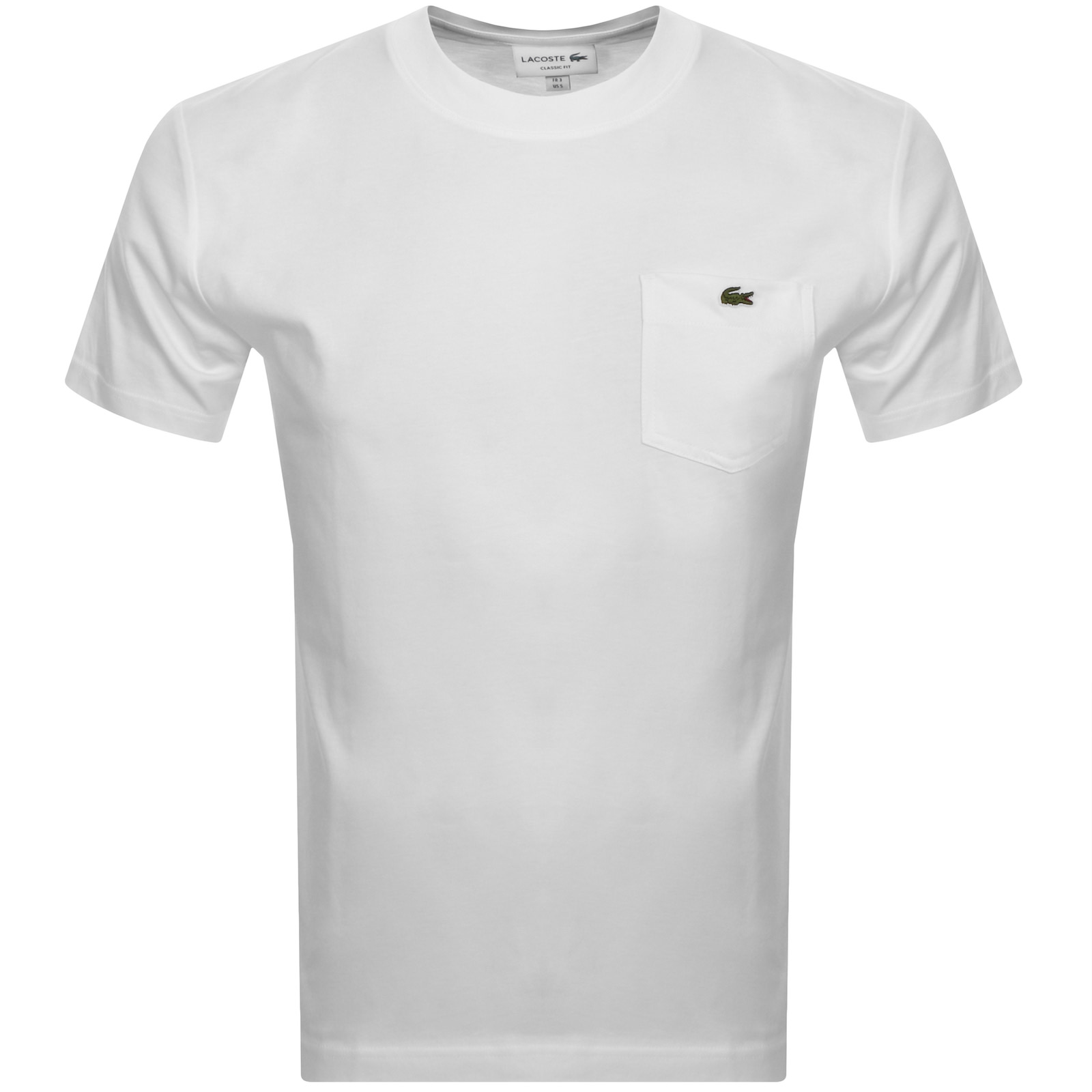 Shop Lacoste Classic Fit Pocket T Shirt White