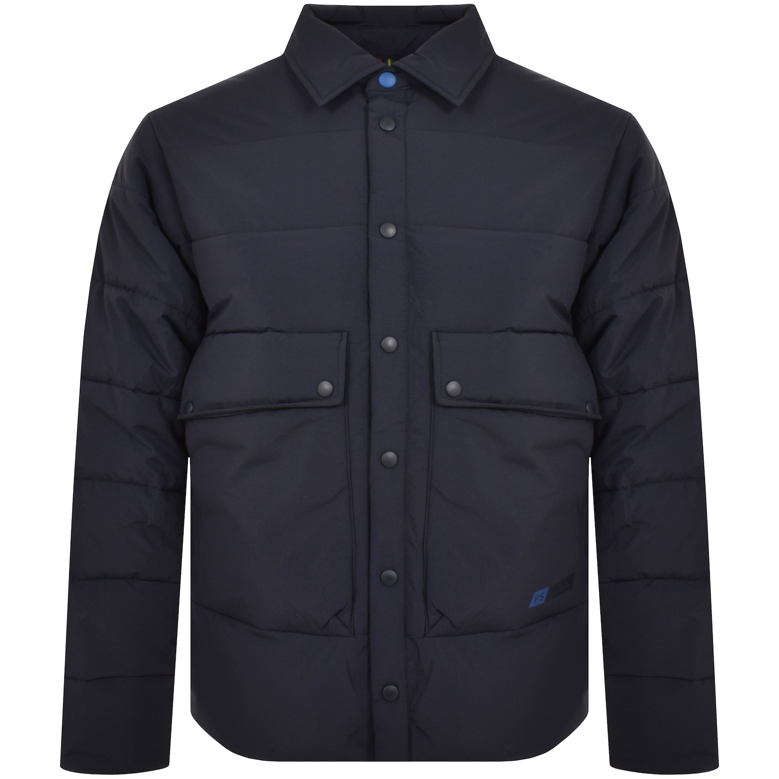 Shop Paul Smith Fibre Down Jacket Navy