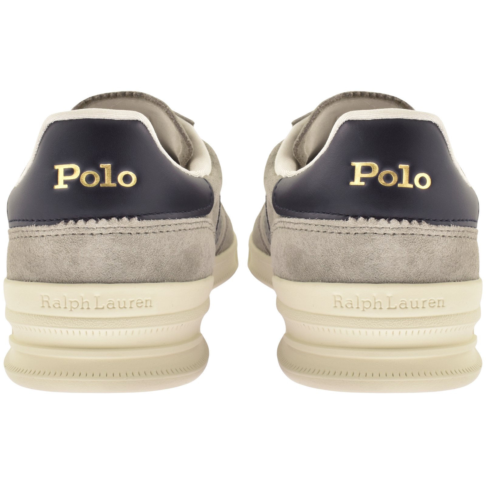 Shop Ralph Lauren Polo Low Top Trainers Grey