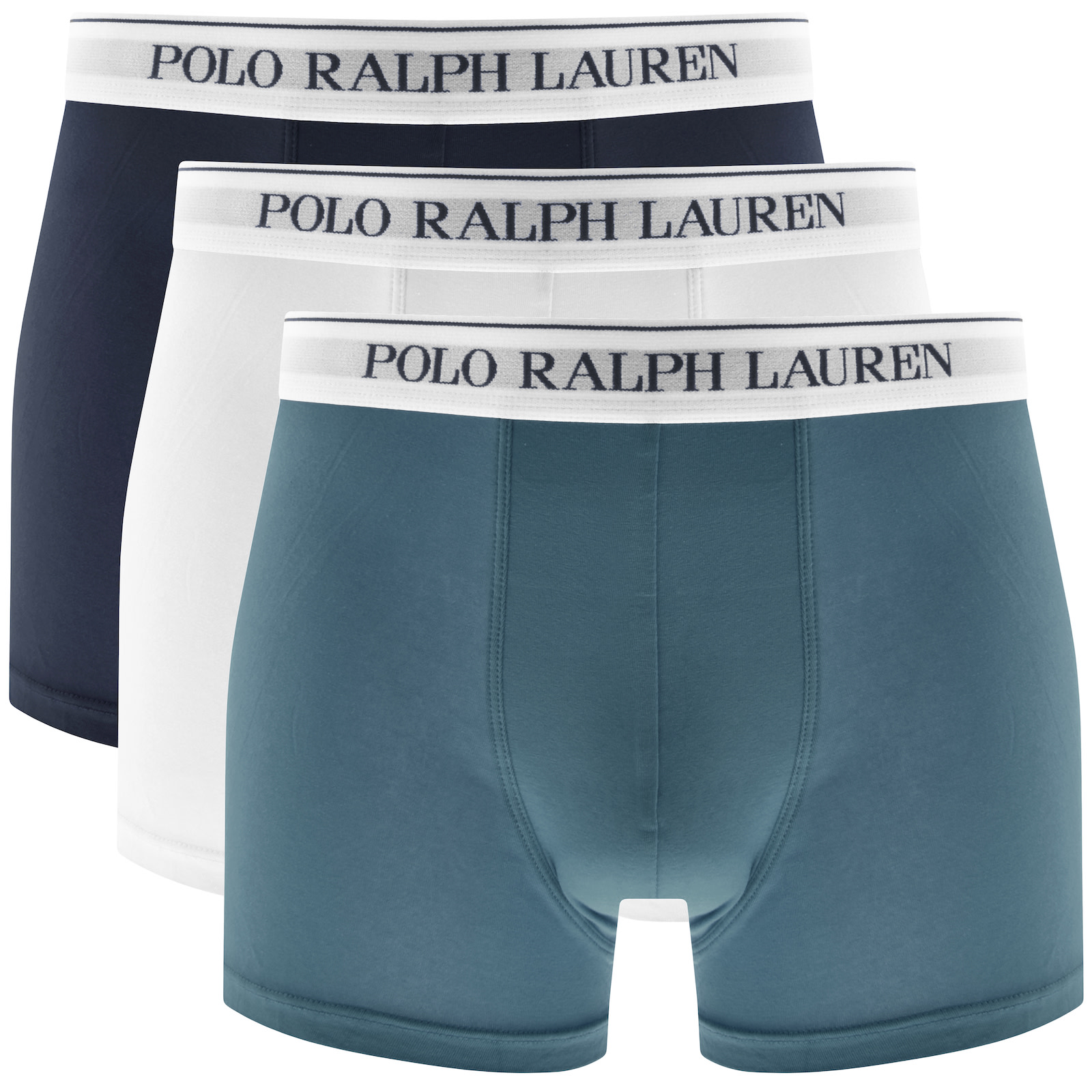 Shop Ralph Lauren Underwear 3 Pack Trunks In Blue