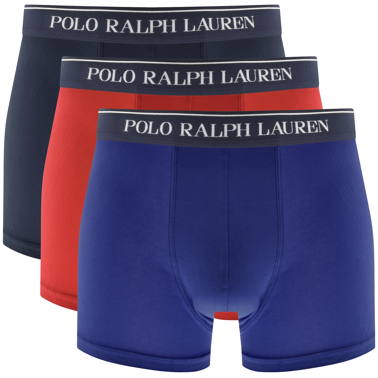 Shop Ralph Lauren Underwear 3 Pack Trunks In Navy