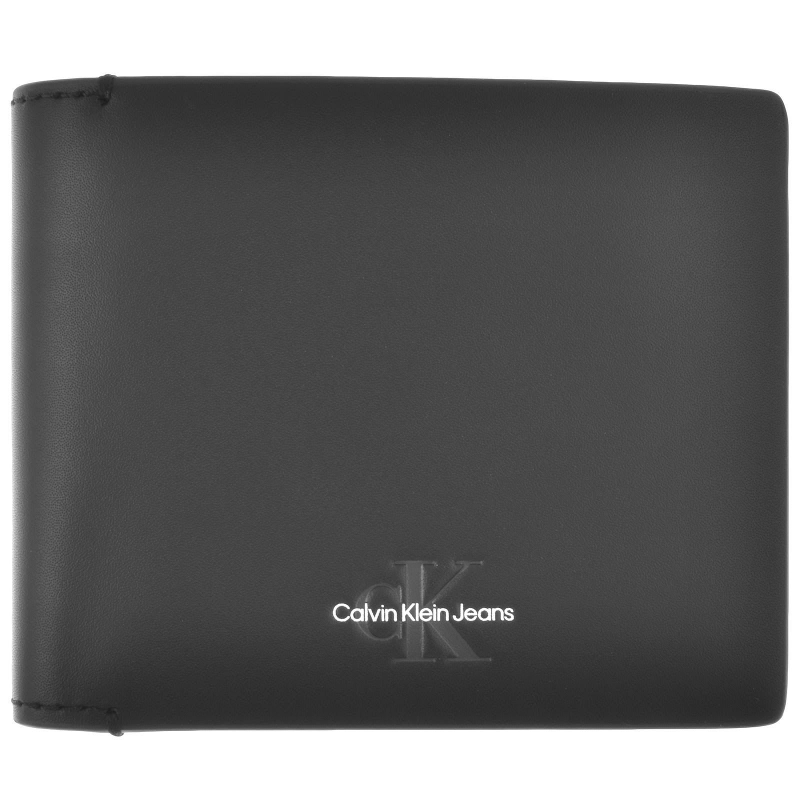 Shop Calvin Klein Jeans Monogram Bifold Wallet Black