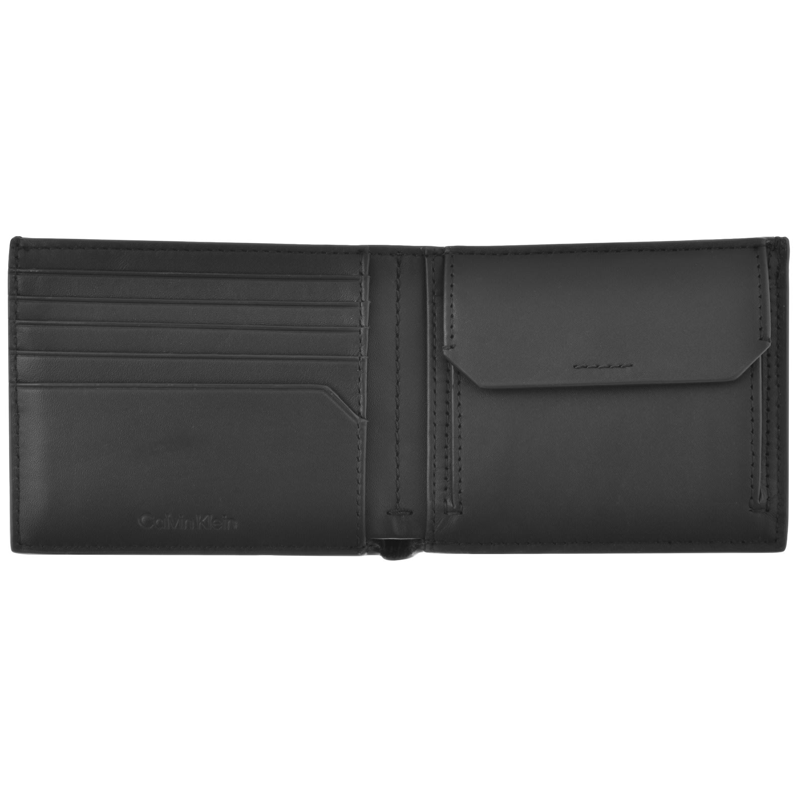 Shop Calvin Klein Metal Logo Bifold Wallet Black