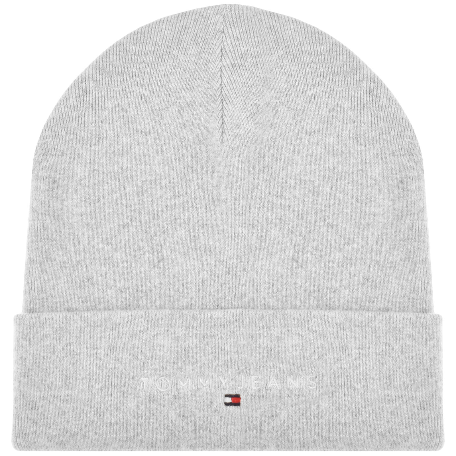 Tommy Jeans Linear Beanie Hat Grey In Grey