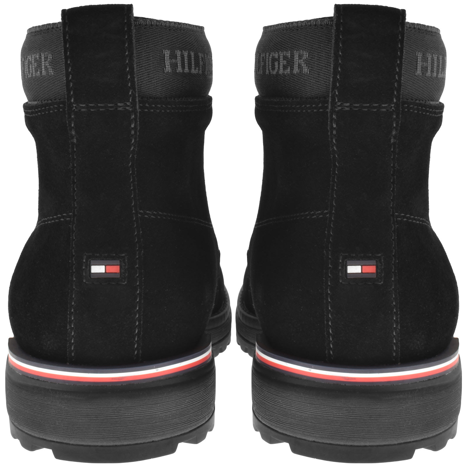 Shop Tommy Hilfiger Outdoor Suede Boots Black