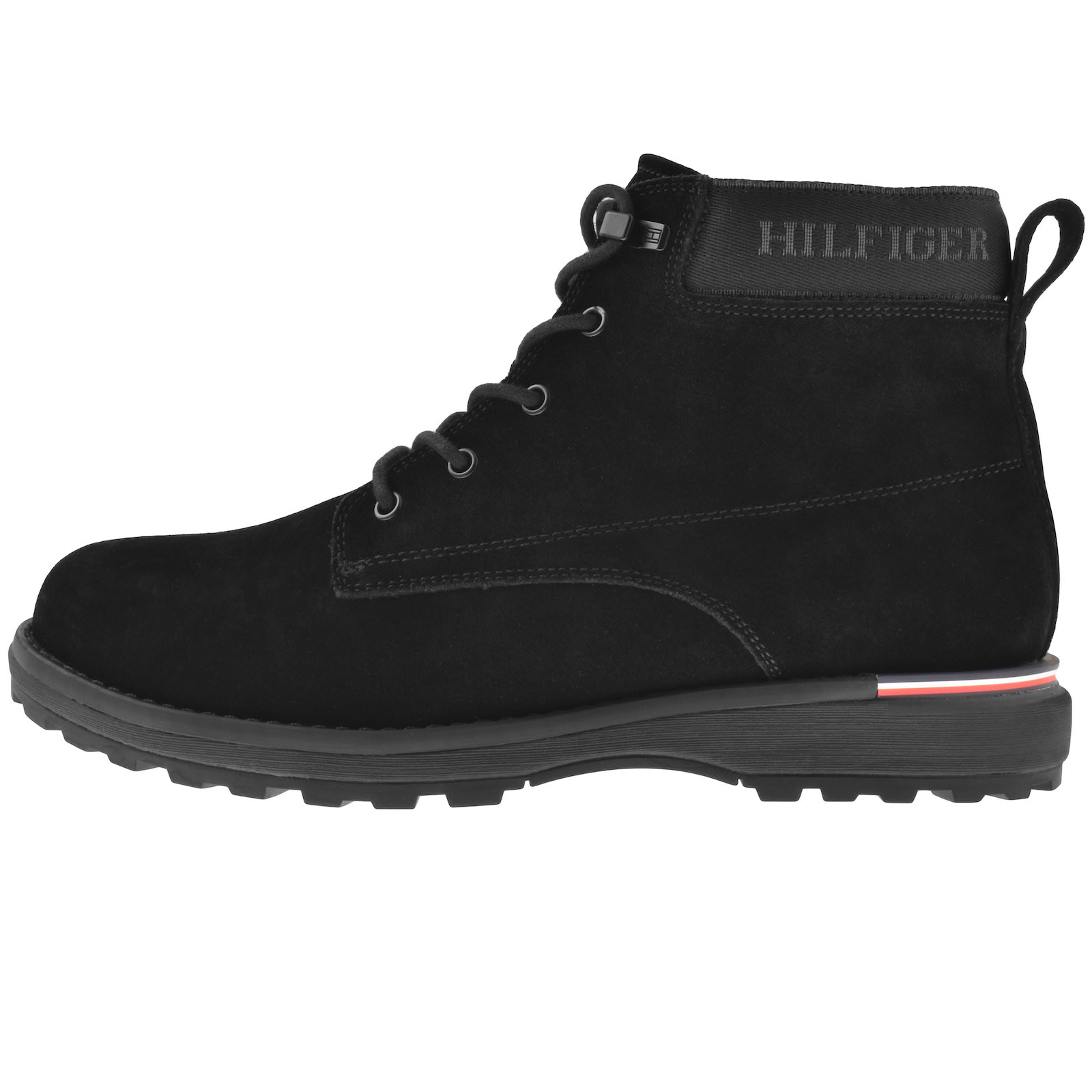 Shop Tommy Hilfiger Outdoor Suede Boots Black