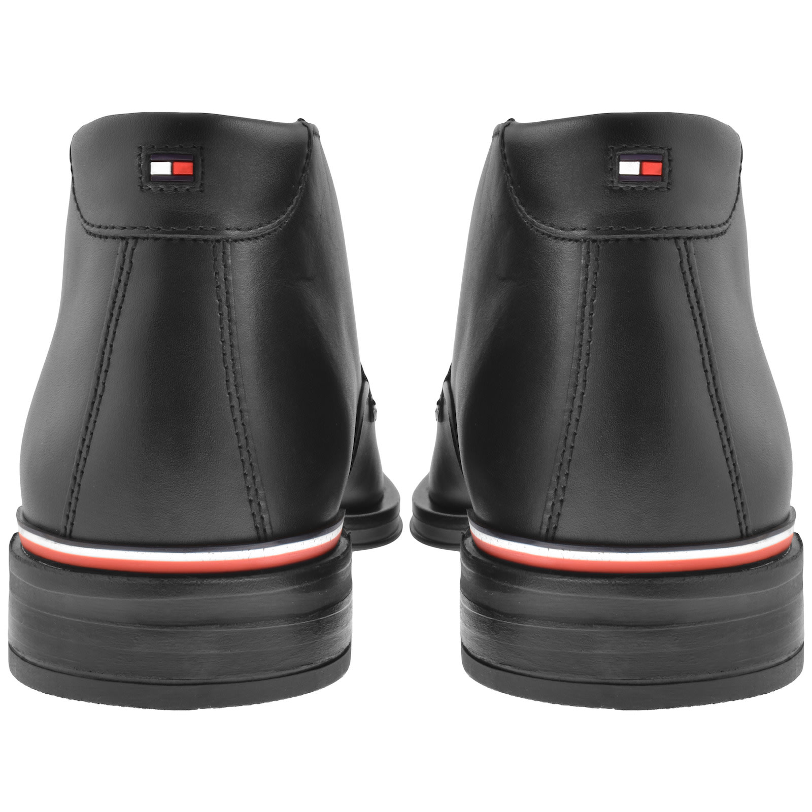 Shop Tommy Hilfiger Classic Leather Boots Black