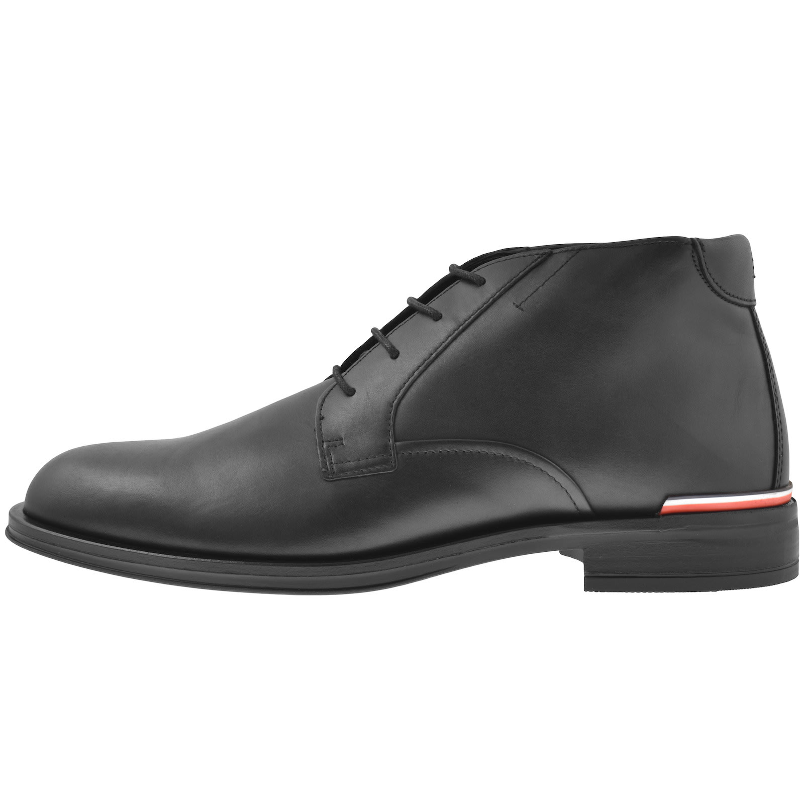 Shop Tommy Hilfiger Classic Leather Boots Black