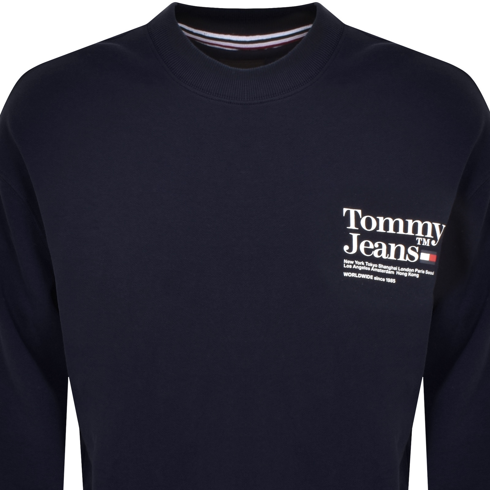 Tommy Jeans Logo Sweatshirt Navy In Navy
