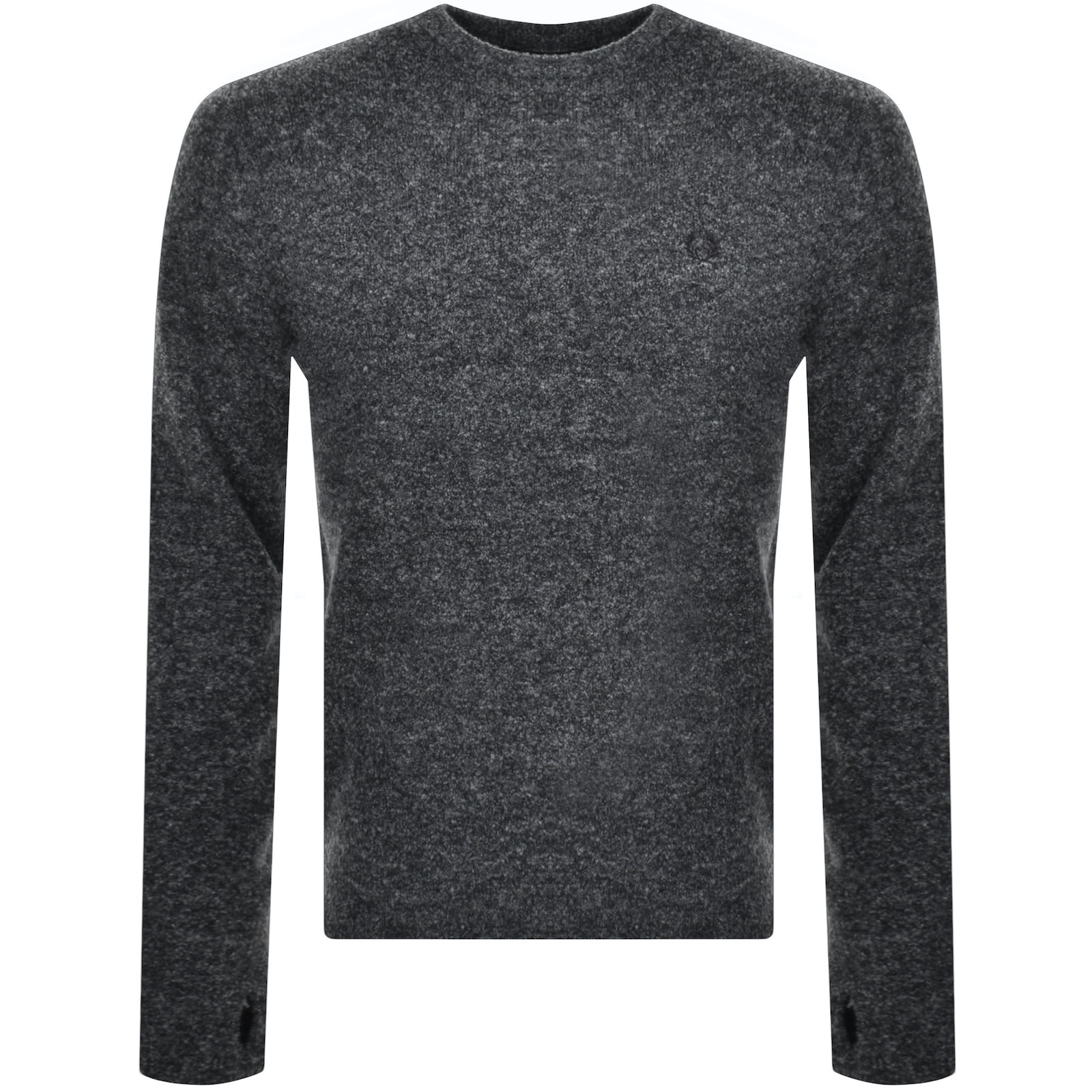 Shop Fred Perry Boucle Knit Jumper Navy