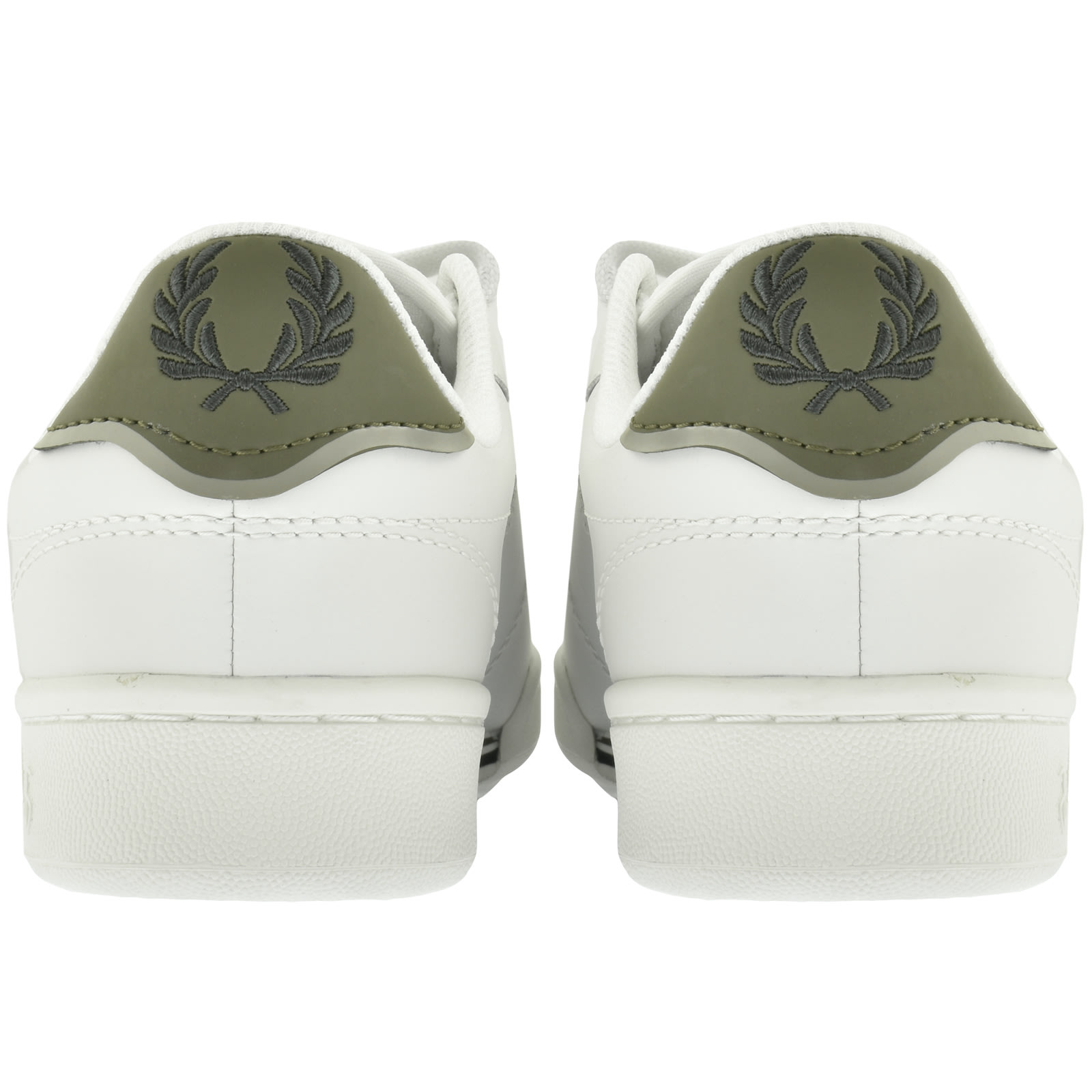 Shop Fred Perry B722 Leather Trainers Off White