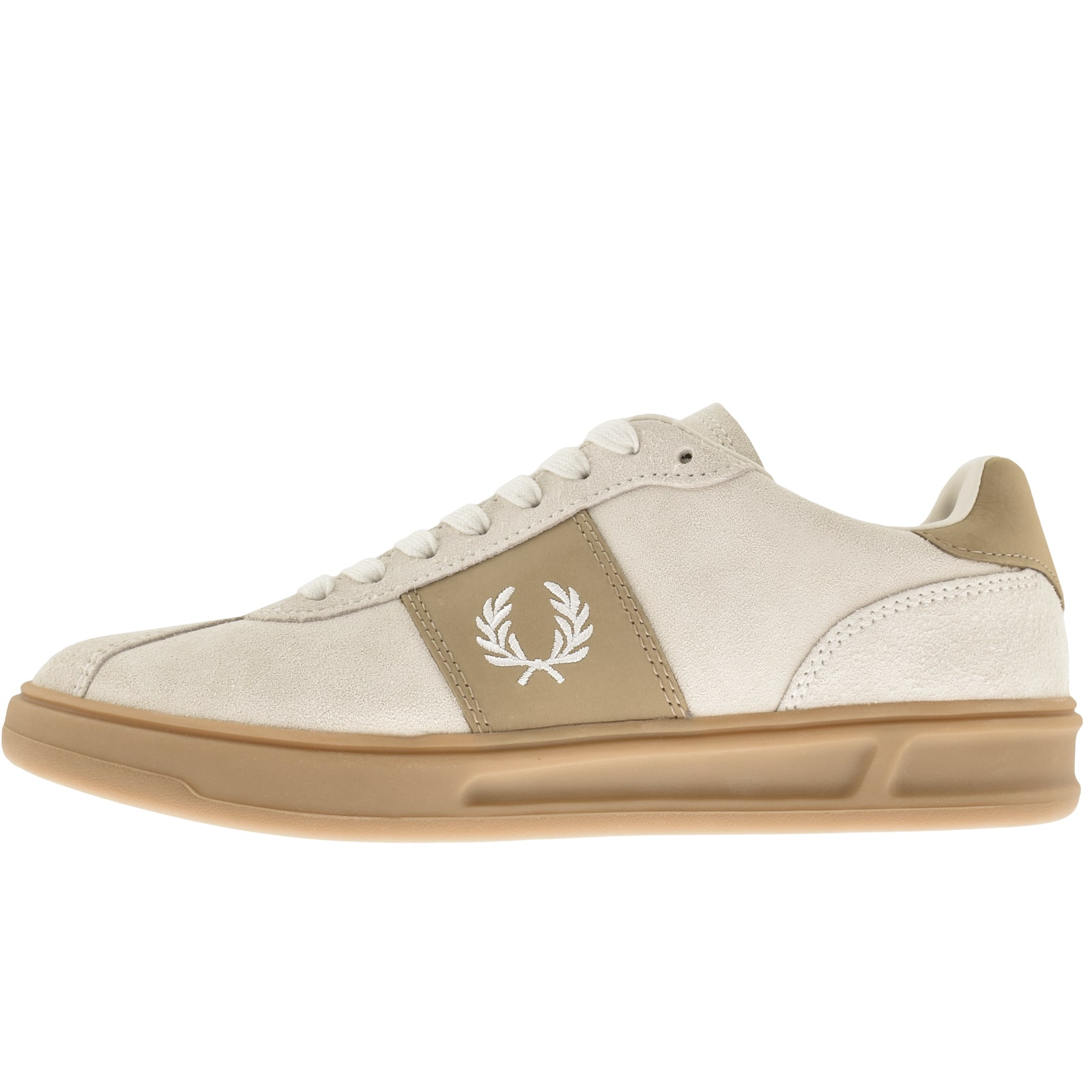 Shop Fred Perry B4 Suede Trainers Cream