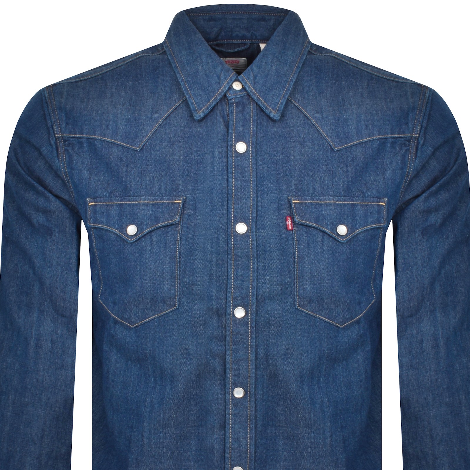 Shop Levi's Levis Barstow Denim Long Sleeve Shirt Blue