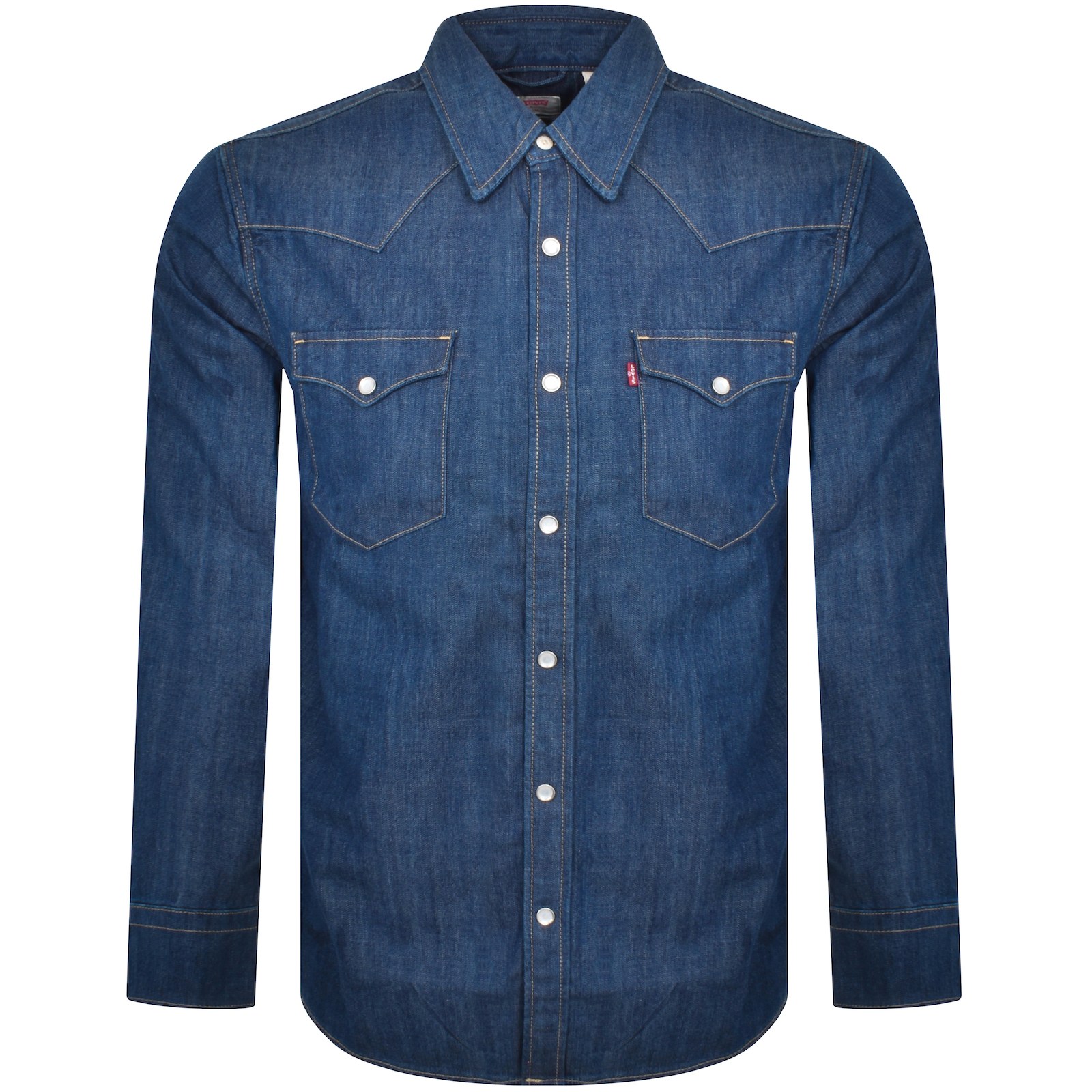 Shop Levi's Levis Barstow Denim Long Sleeve Shirt Blue