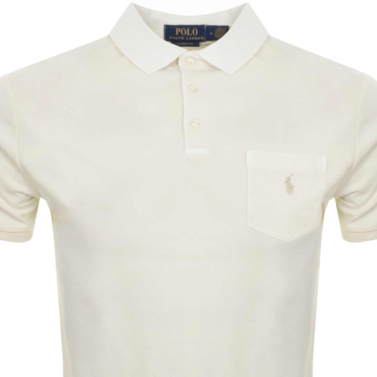 Shop Ralph Lauren Classic Polo T Shirt Cream