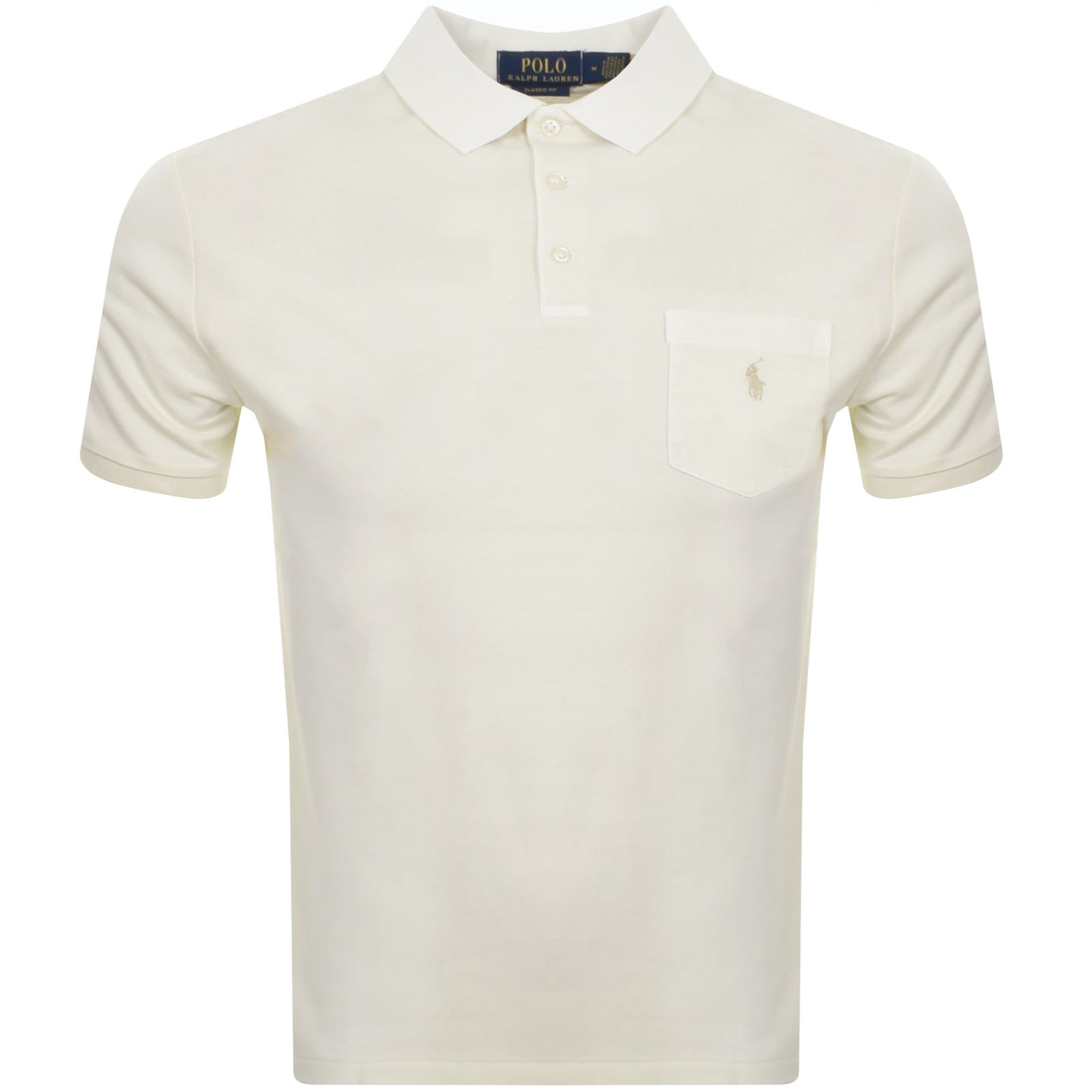 Shop Ralph Lauren Classic Polo T Shirt Cream