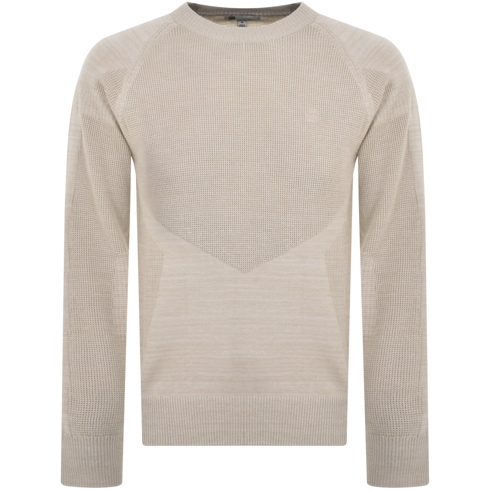 G-STAR G STAR RAW 3D BIKER KNIT JUMPER BEIGE 