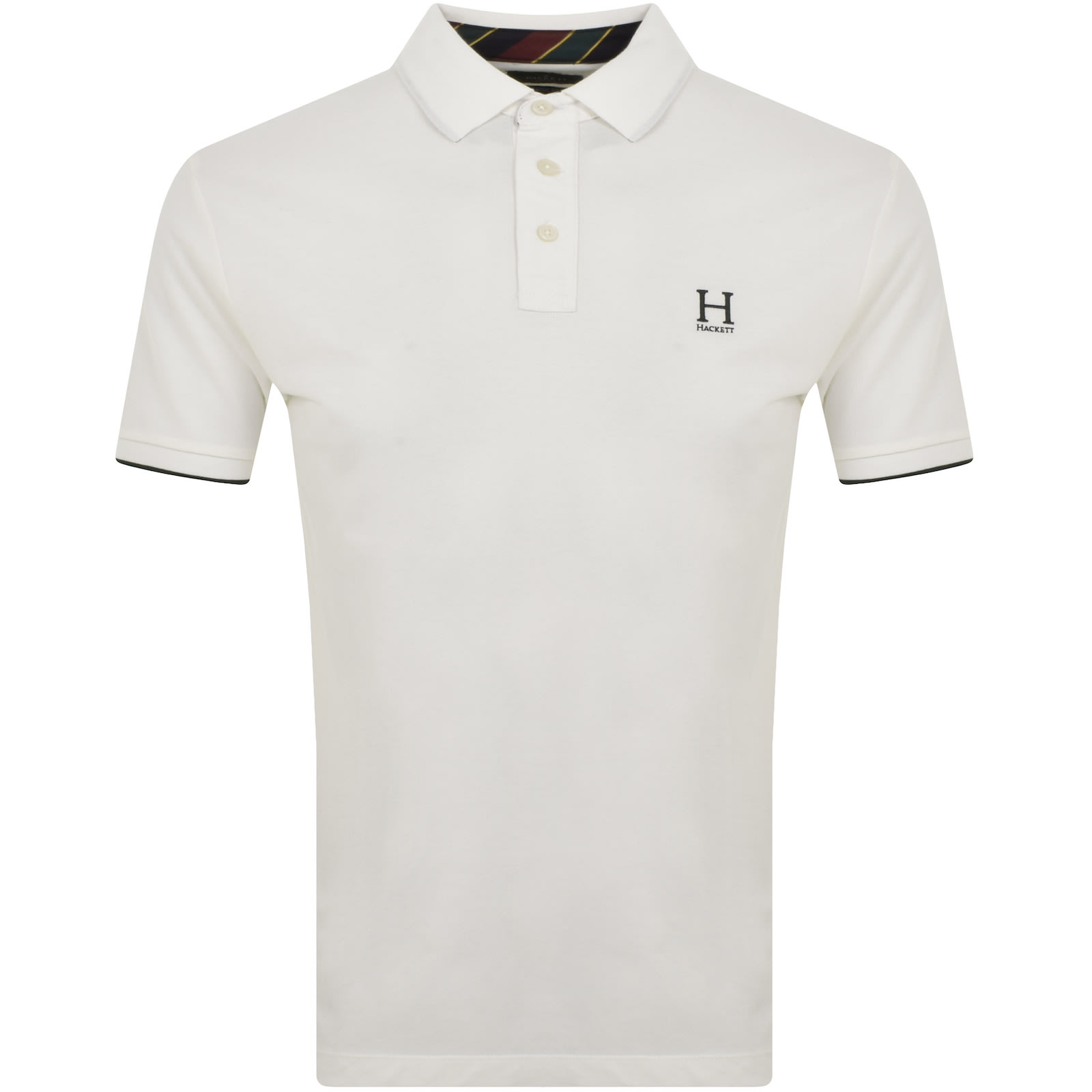 Shop Hackett Heritage H Logo Polo T Shirt White