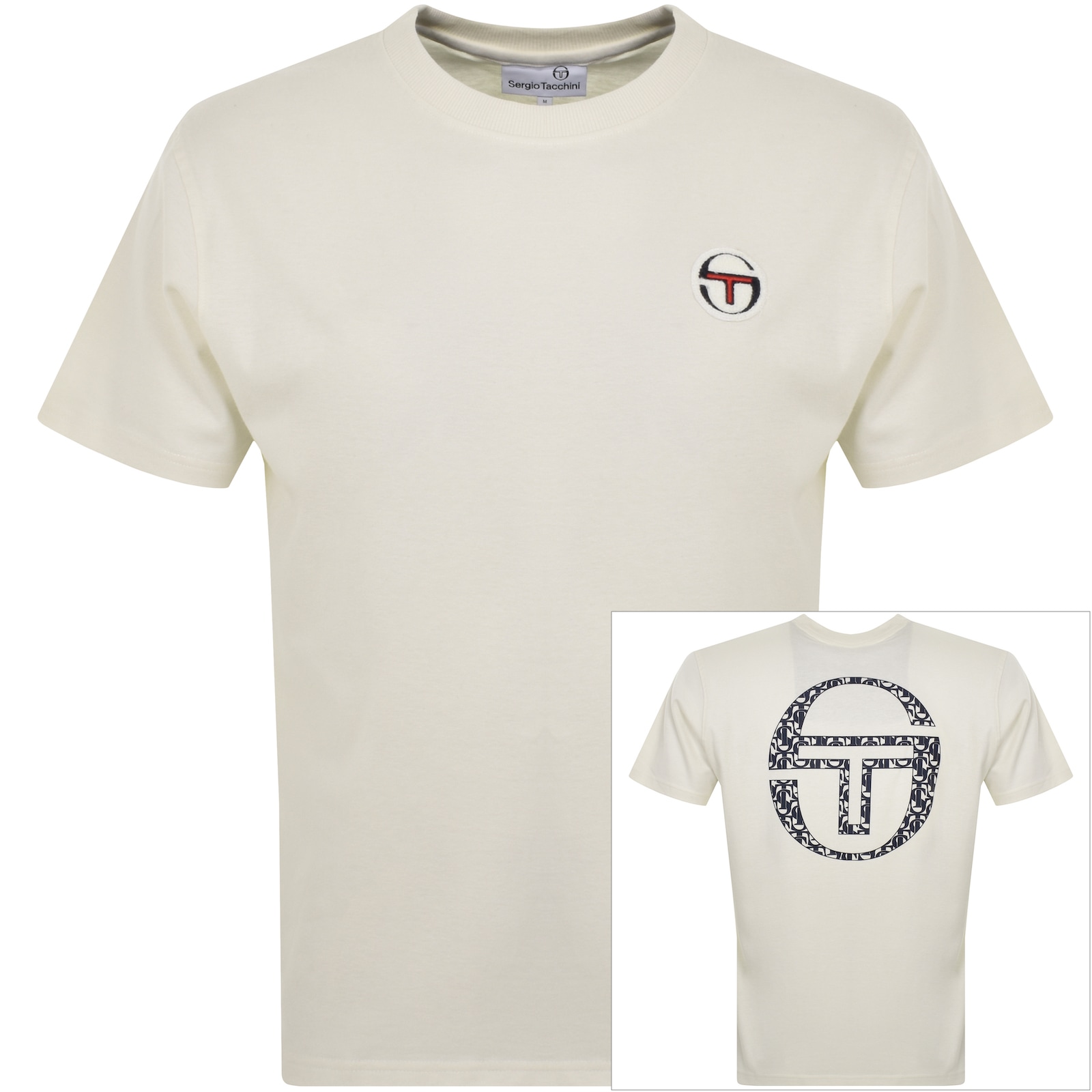 Shop Sergio Tacchini Vines T Shirt Cream