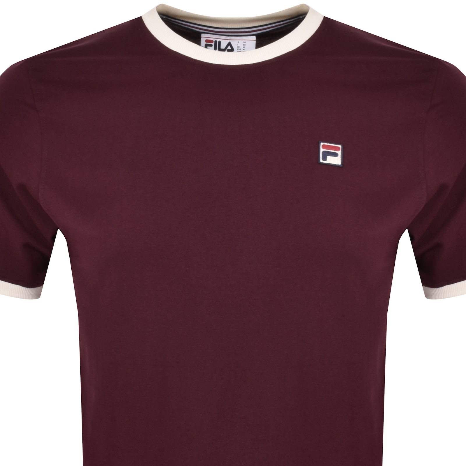 Shop Fila Vintage Marconi Crew Neck T Shirt Burgundy