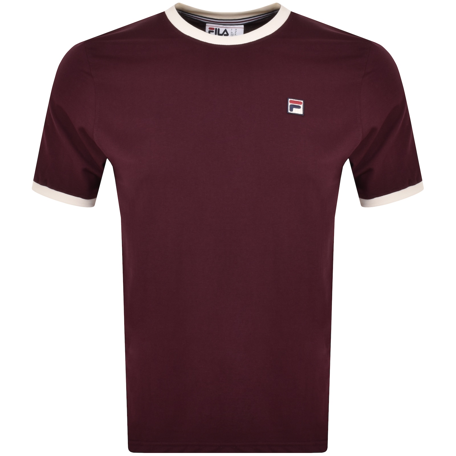 Shop Fila Vintage Marconi Crew Neck T Shirt Burgundy