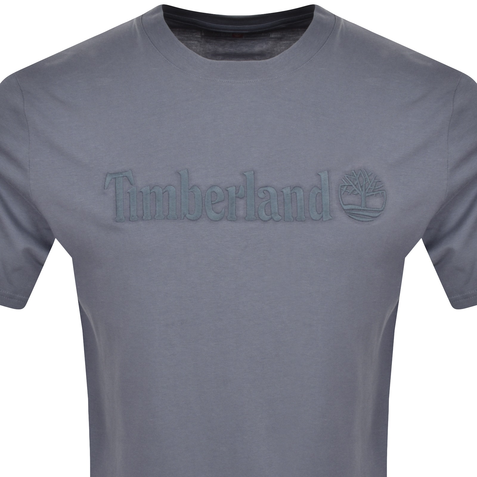 Shop Timberland Tonal Logo T Shirt Blue