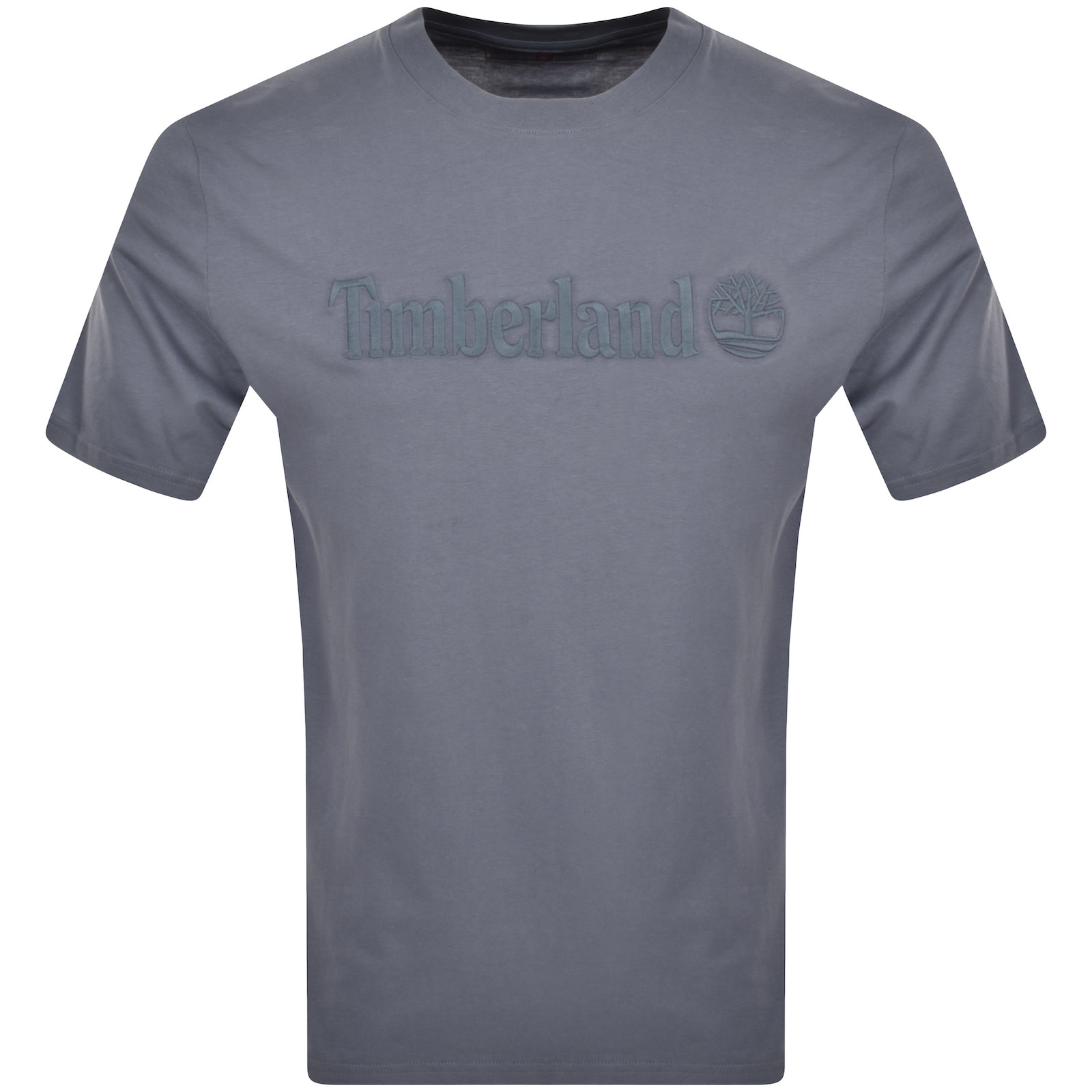 Shop Timberland Tonal Logo T Shirt Blue