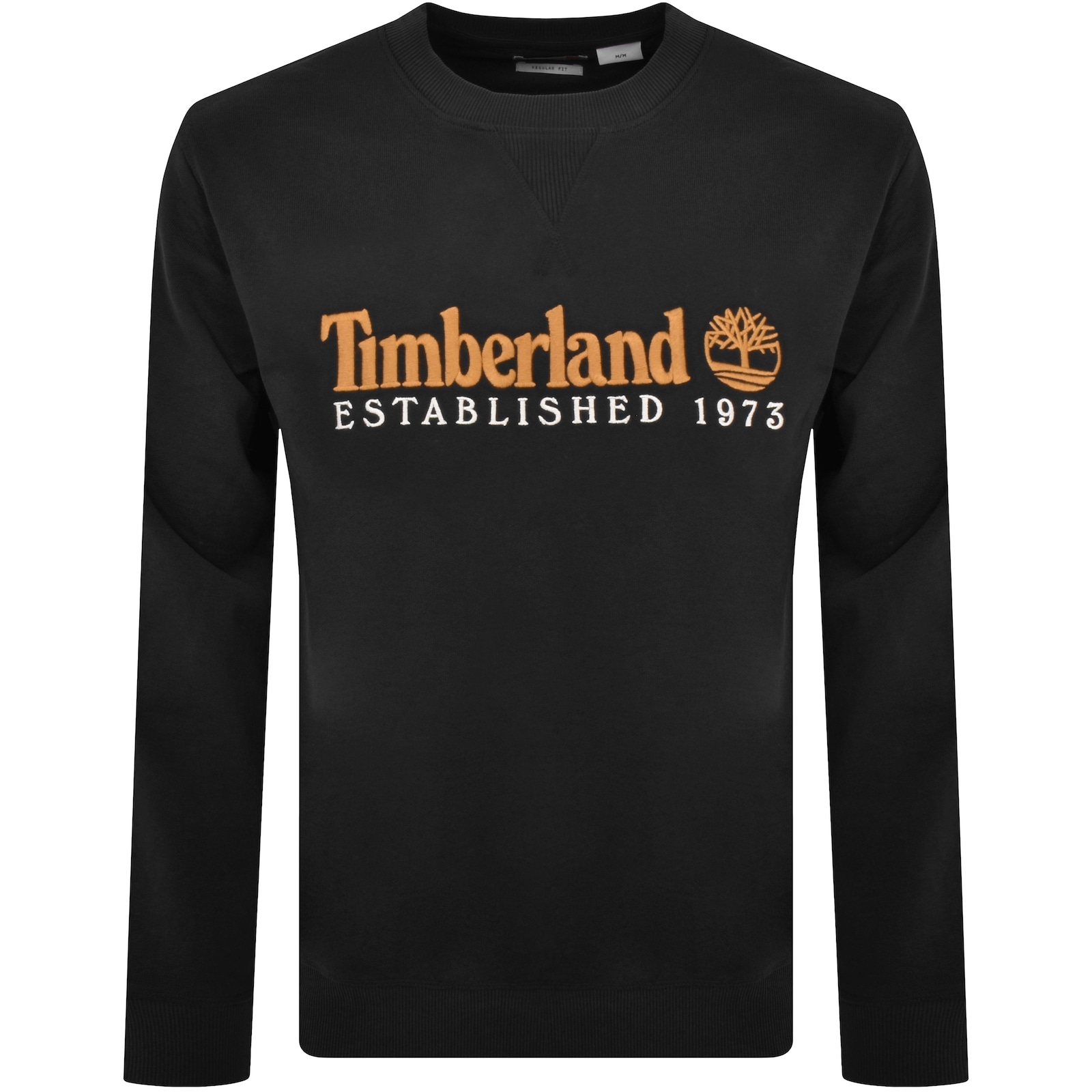 Shop Timberland Embroidered Logo Sweatshirt Black