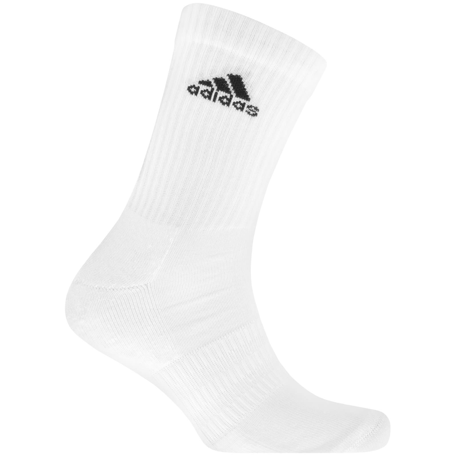 Shop Adidas Originals Adidas Six Pack Cushioned Crew Socks White