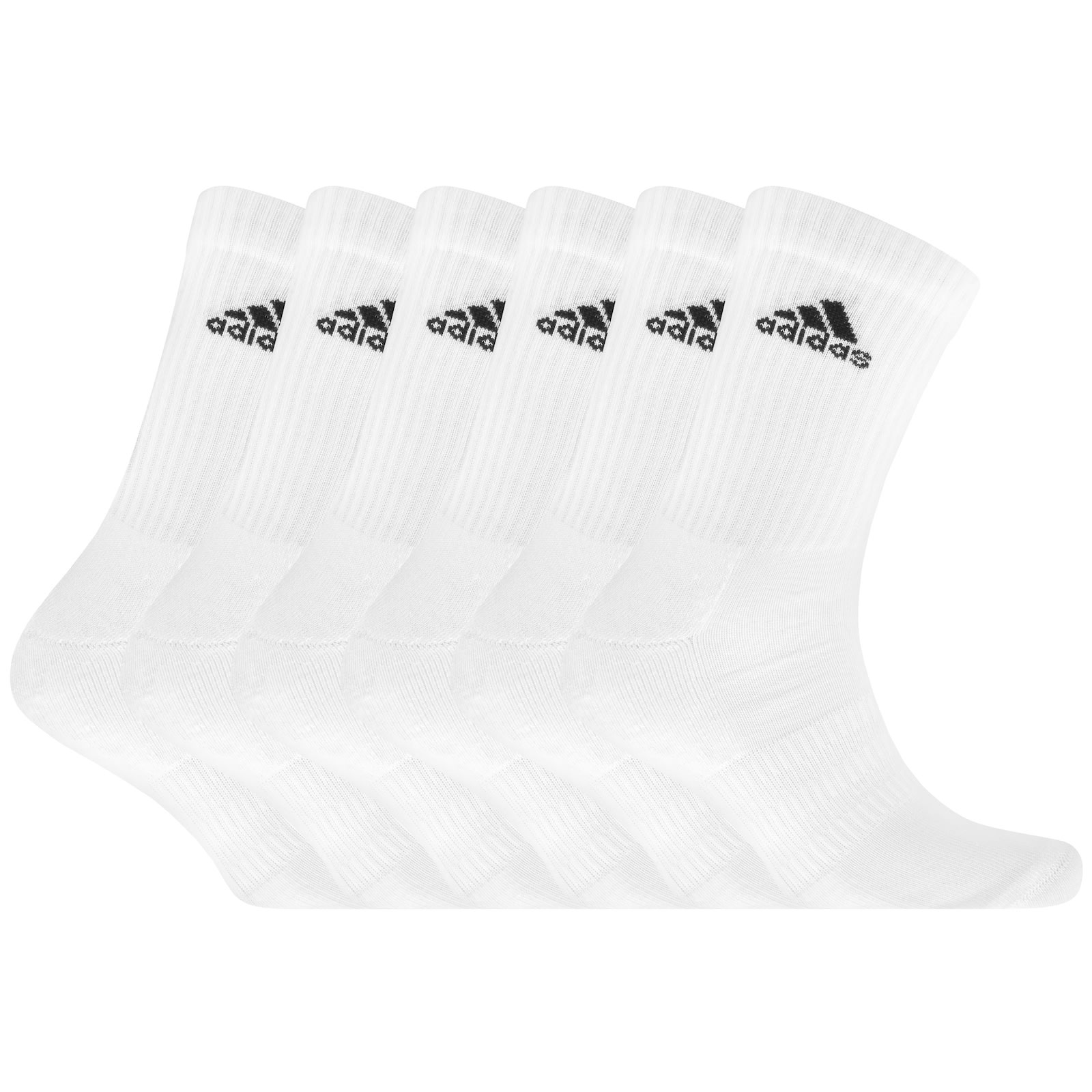 Shop Adidas Originals Adidas Six Pack Cushioned Crew Socks White