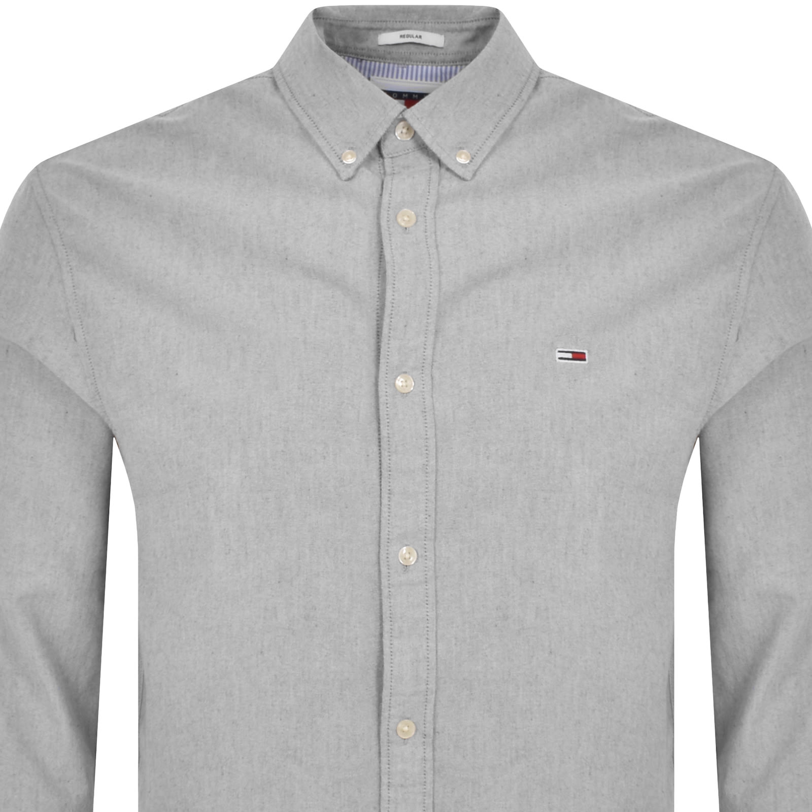 Shop Tommy Jeans Entry Regular Fit Oxford Shirt Grey