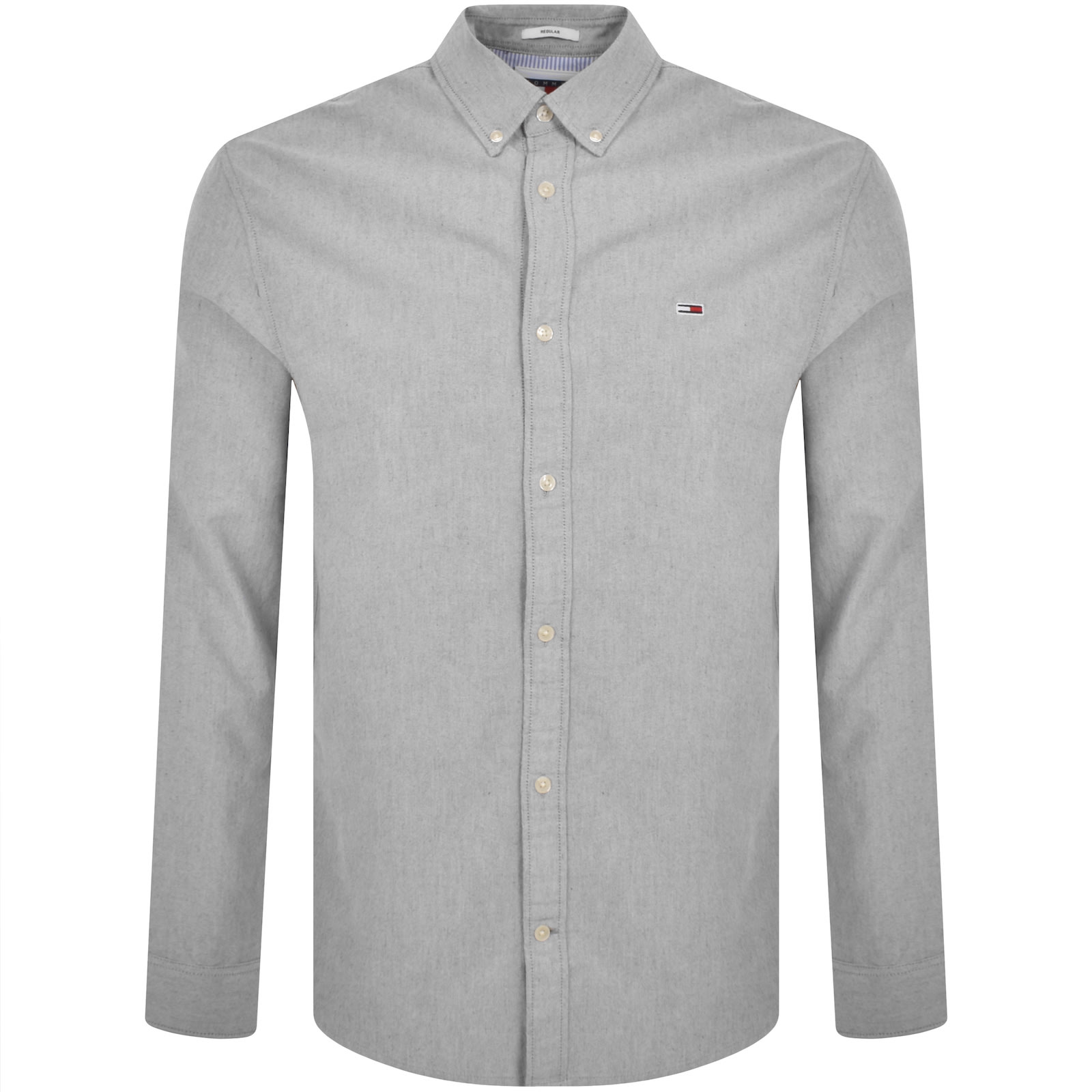 Shop Tommy Jeans Entry Regular Fit Oxford Shirt Grey