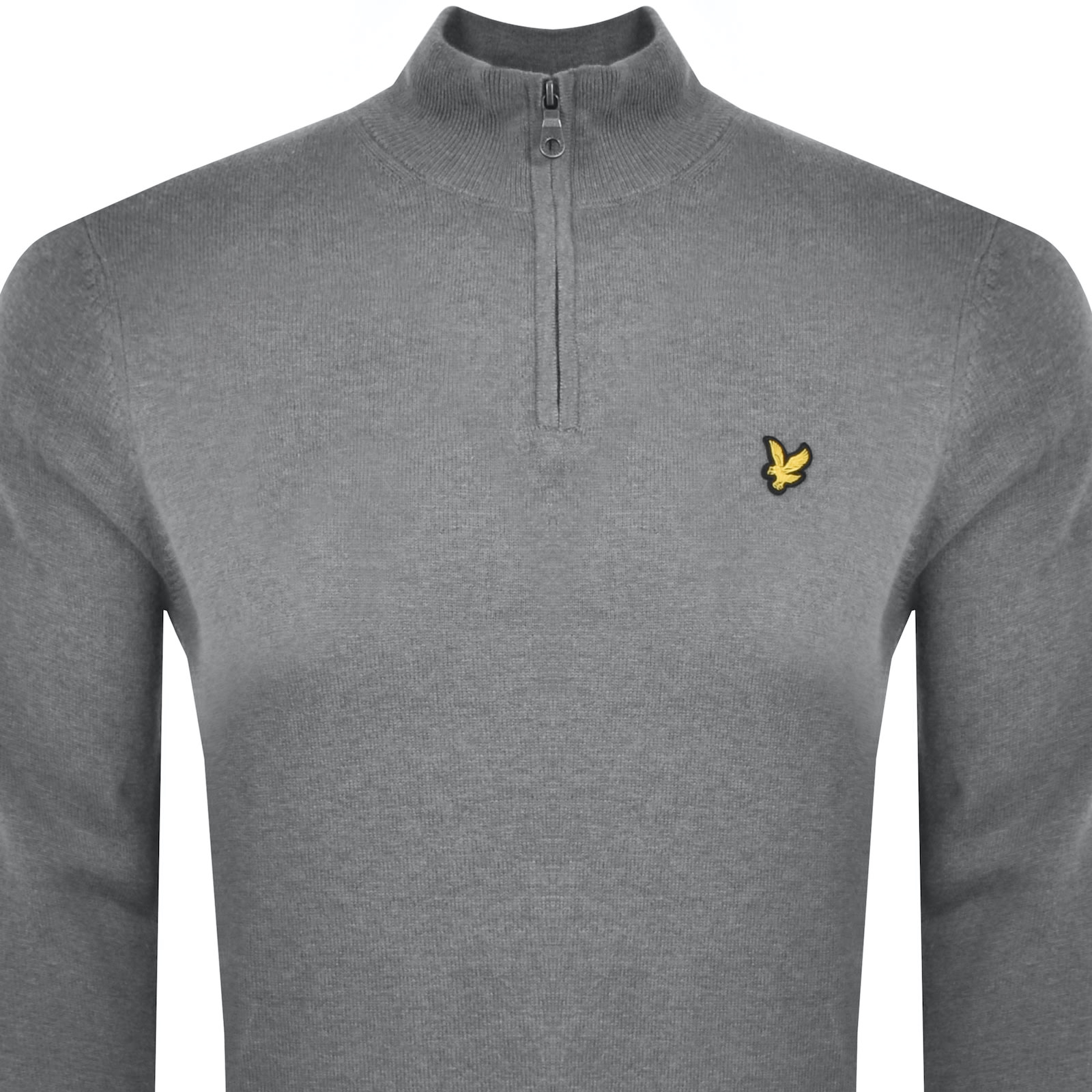 LYLE & SCOTT LYLE AND SCOTT COTTON MERINO ZIP JUMPER GREY 