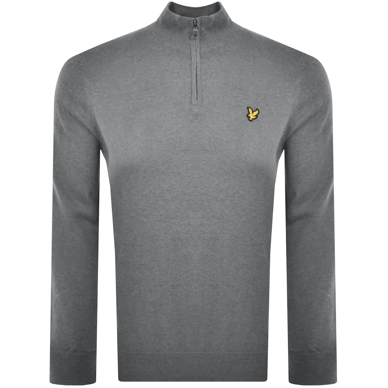 LYLE & SCOTT LYLE AND SCOTT COTTON MERINO ZIP JUMPER GREY 