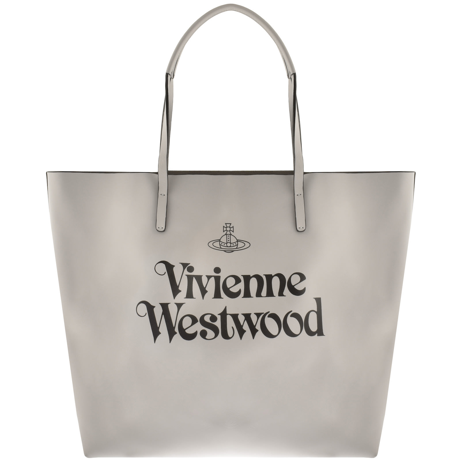 VIVIENNE WESTWOOD VIVIENNE WESTWOOD STUDIO SHOPPER BAG GREY 