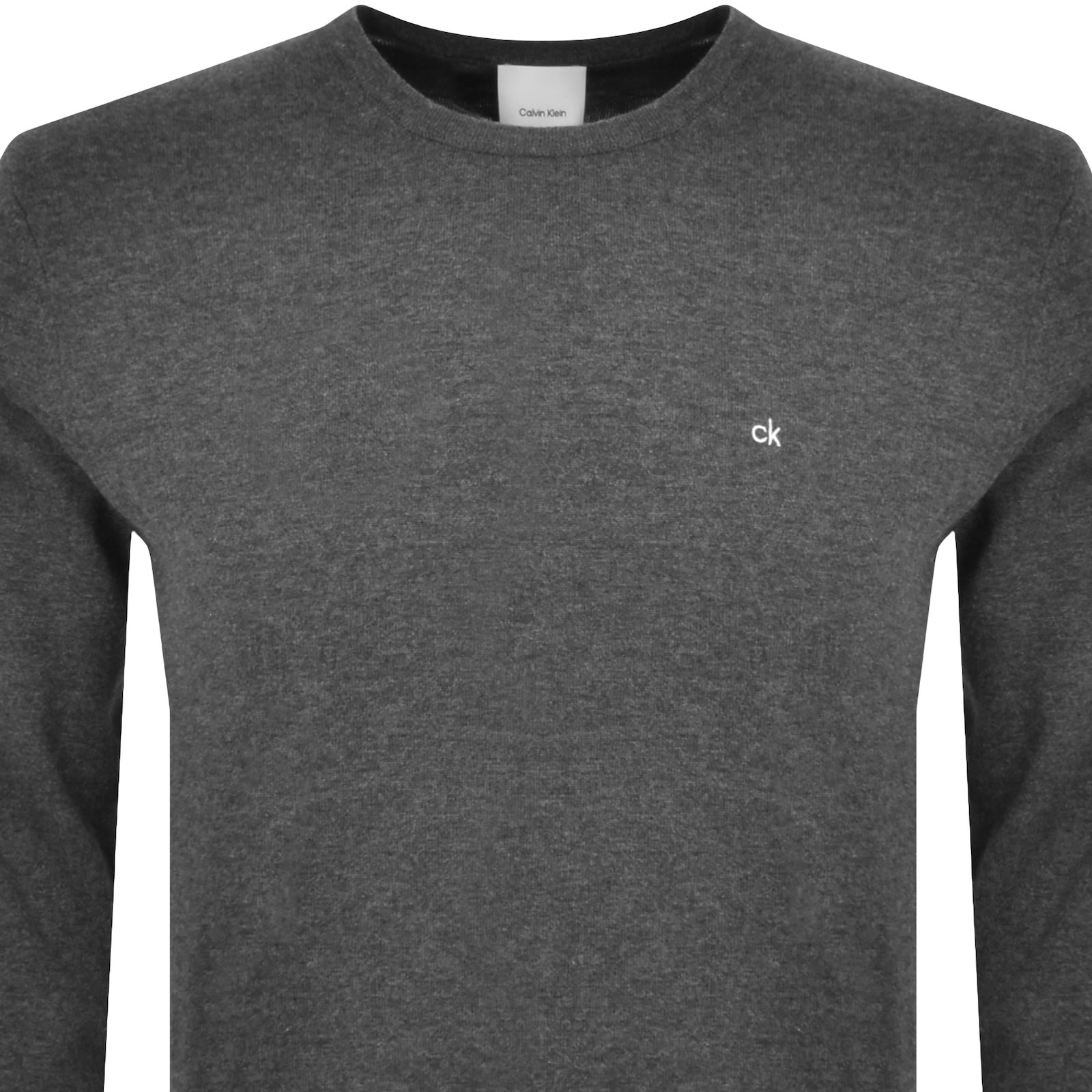 Shop Calvin Klein Cotton Silk Blend Jumper Grey