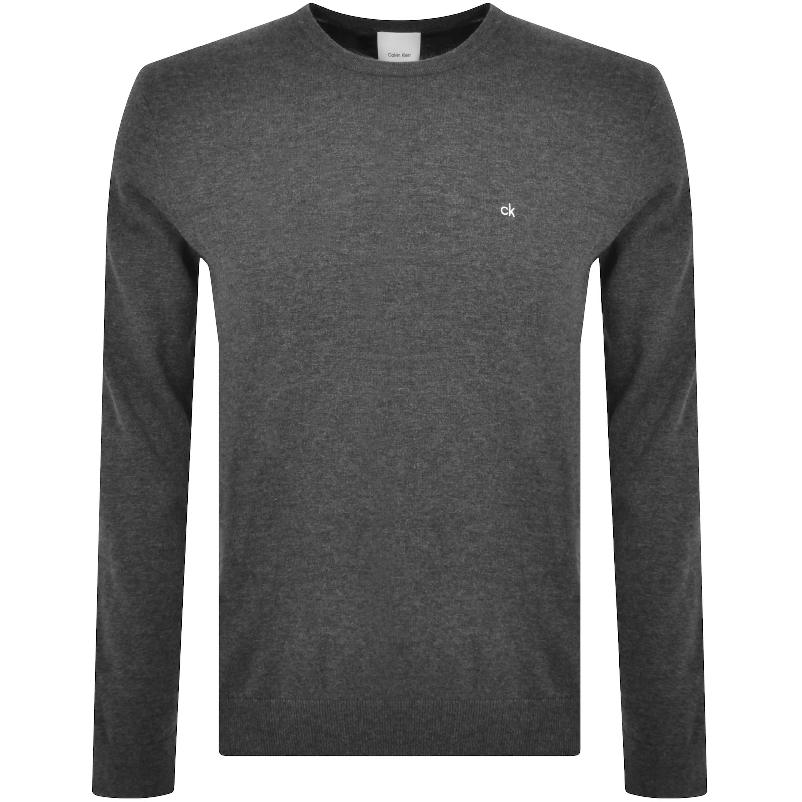 Shop Calvin Klein Cotton Silk Blend Jumper Grey