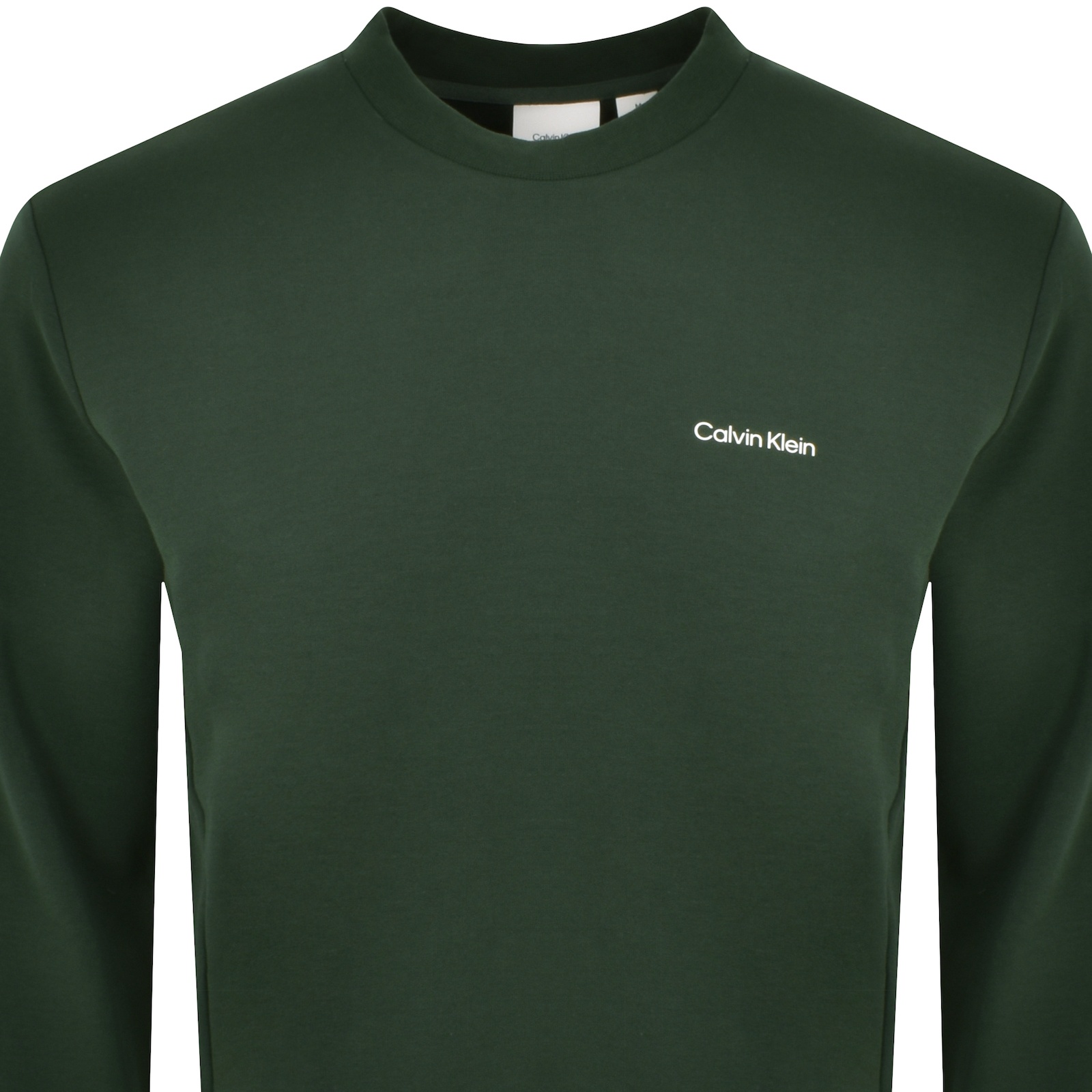 Calvin Klein Micro Logo Repreve Sweatshirt Green In Green