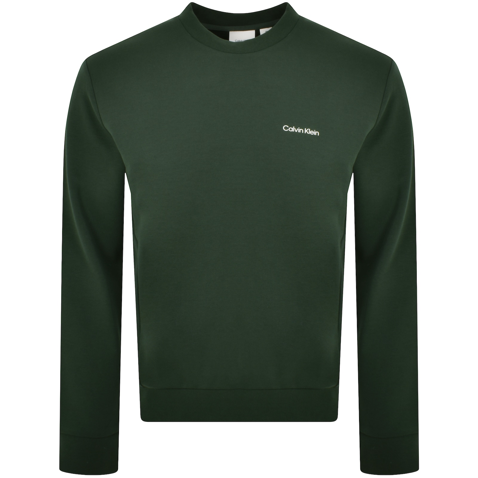 Calvin Klein Micro Logo Repreve Sweatshirt Green In Green