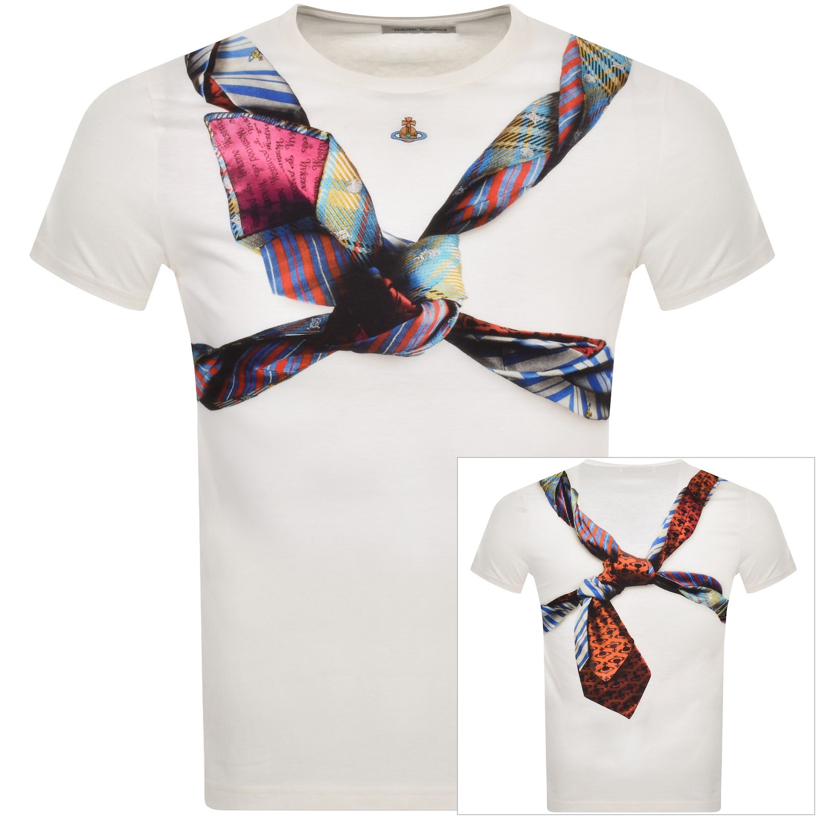 Shop Vivienne Westwood Tie Bondage T Shirt Off White