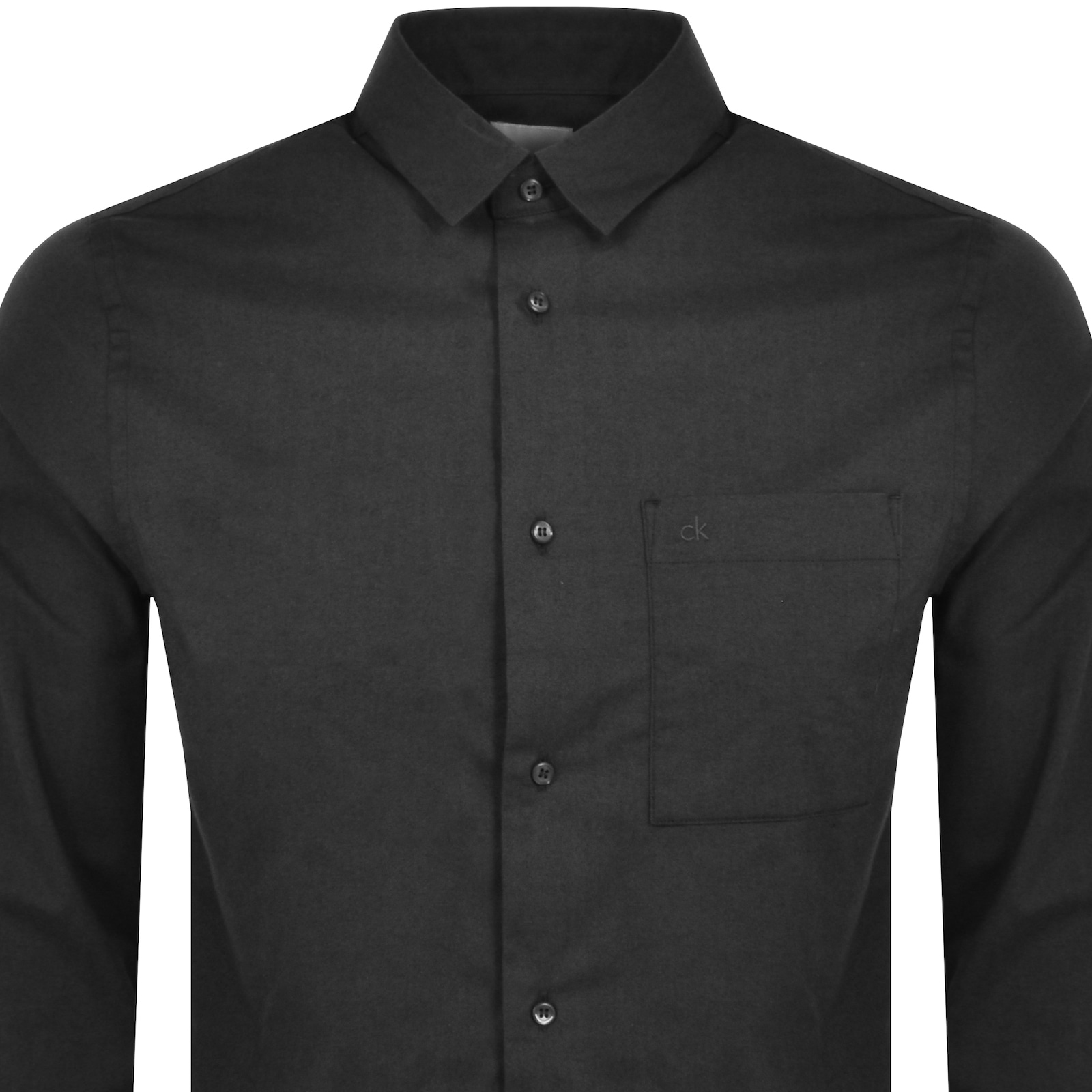 Calvin Klein Regular Fit Flannel Shirt Grey In Grey